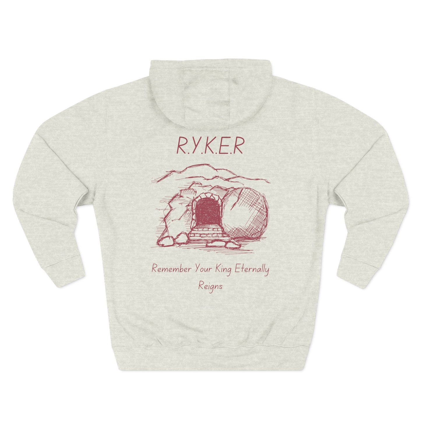 RYKER Christian Marron Letters Hoodie