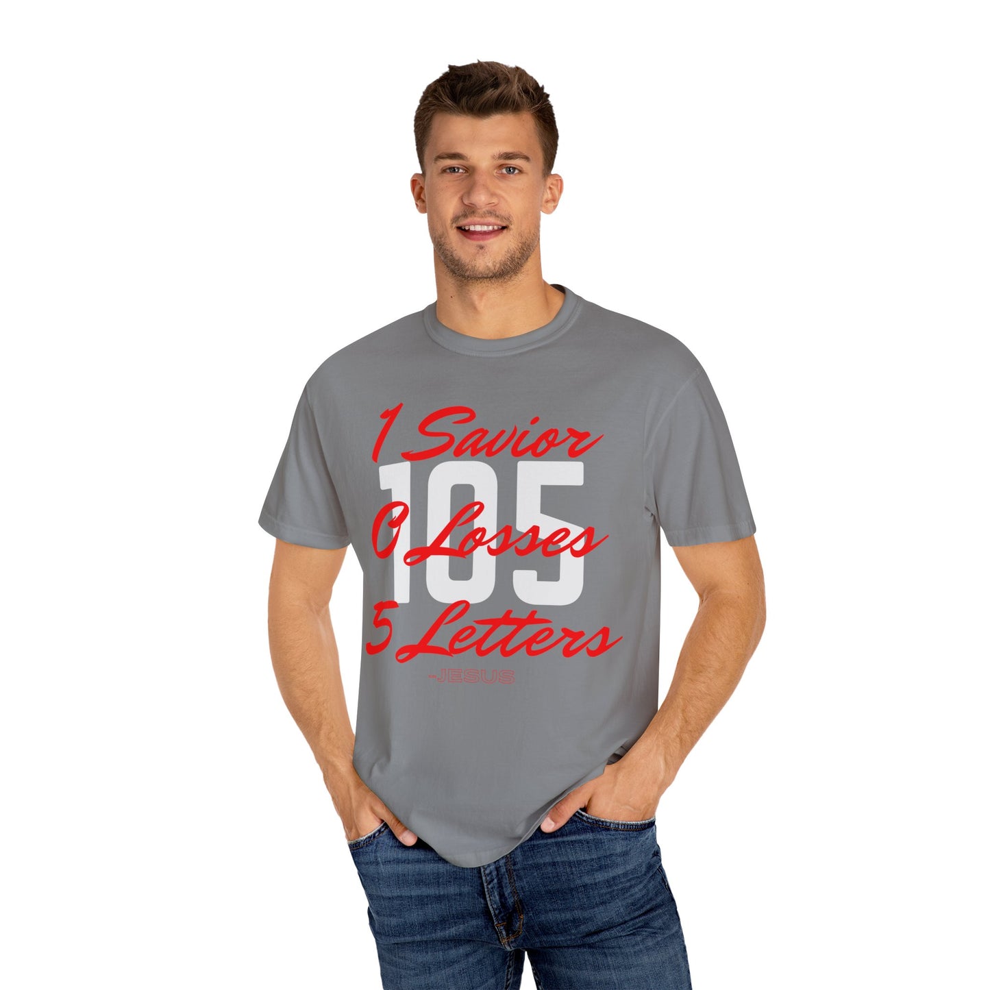 Adult 105 Christian Red and White Letters