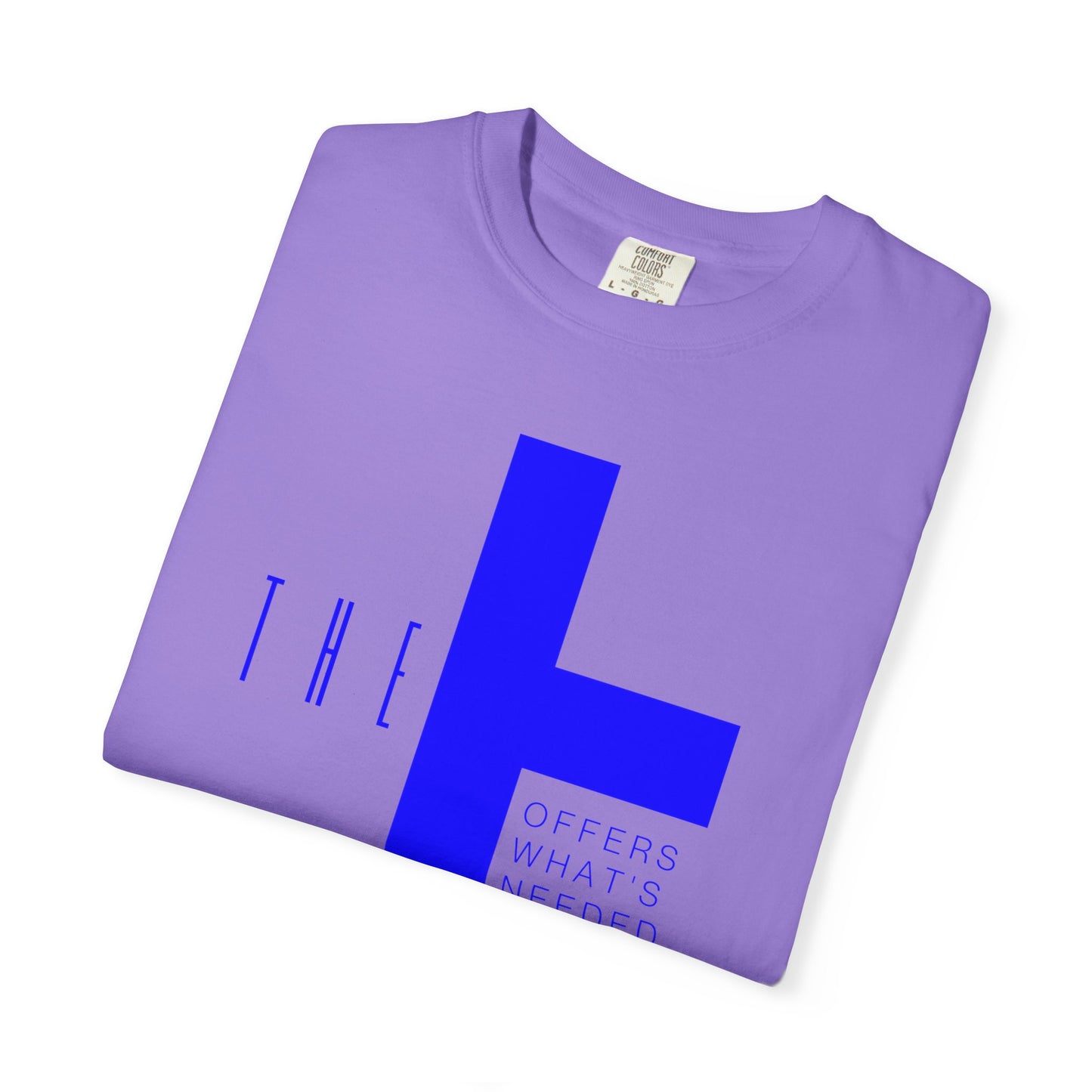 Adult T-Town Christian Blue Letters & Cross