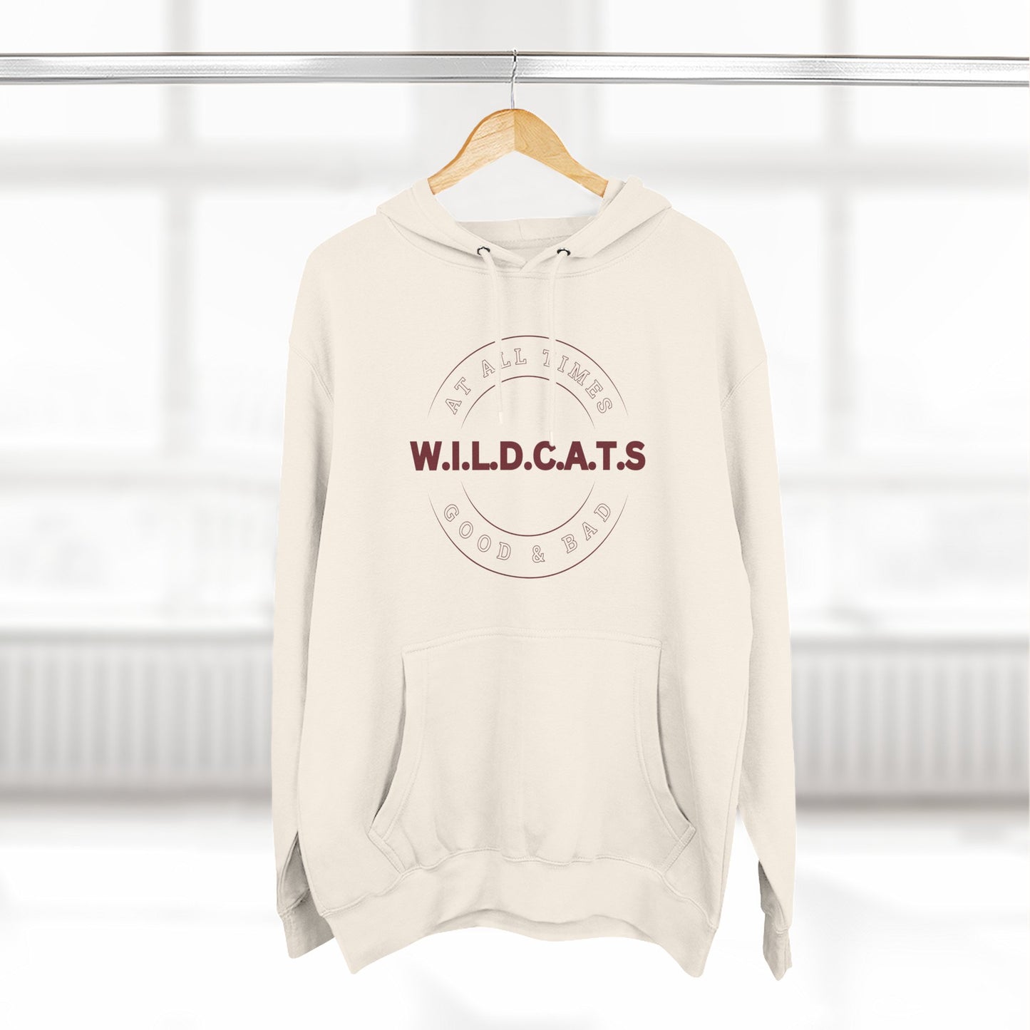 Wildcats Christian Marron Letters & Picture Hoodie