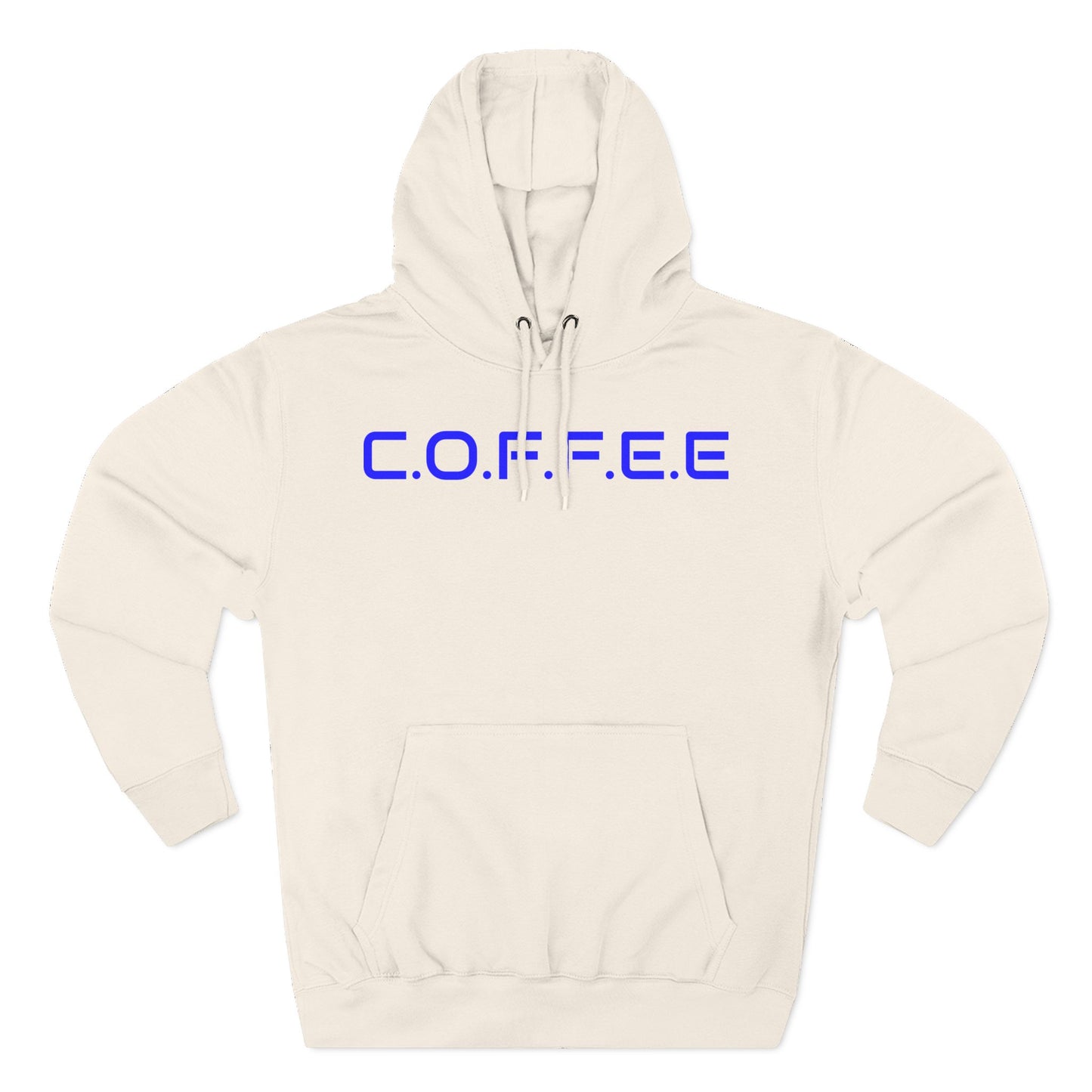 Adult Coffee Christian Blue Words Only Hoodie