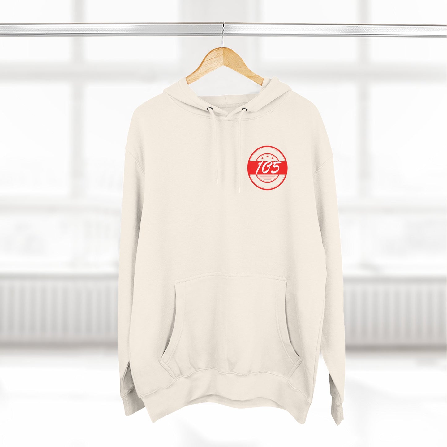 Adult 105 Christian Red and White Letters Hoodie