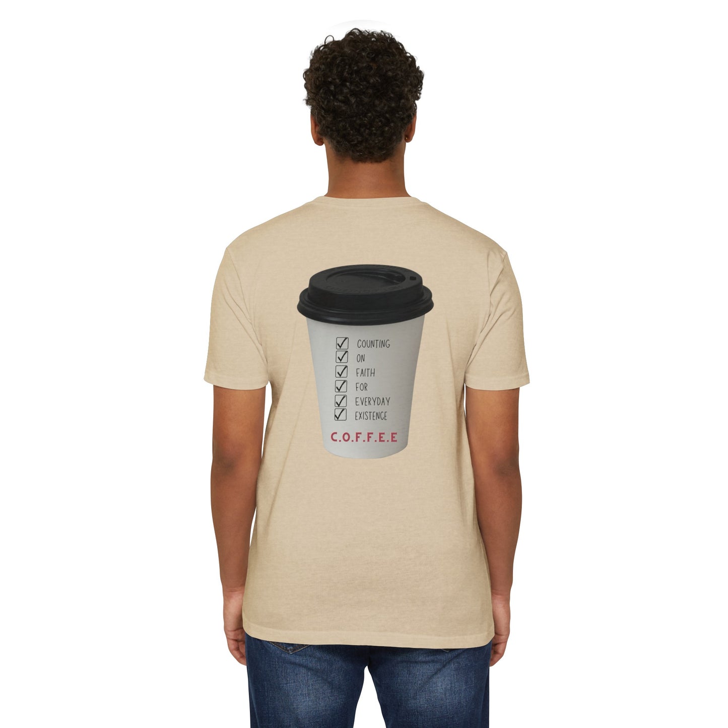 Adult Coffee Christian White Words & Image Blended