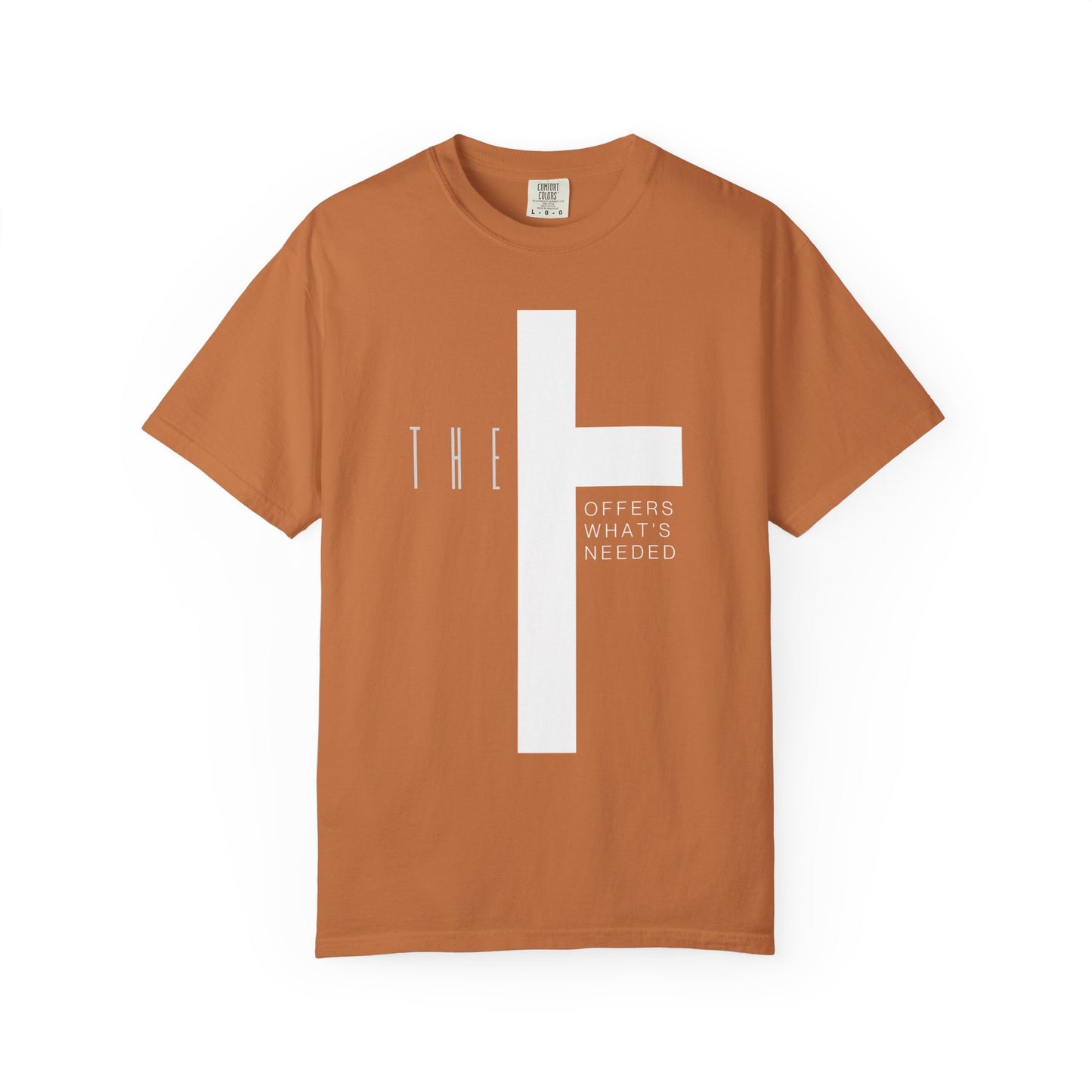 Adult T-Town Christian White Letters & Cross