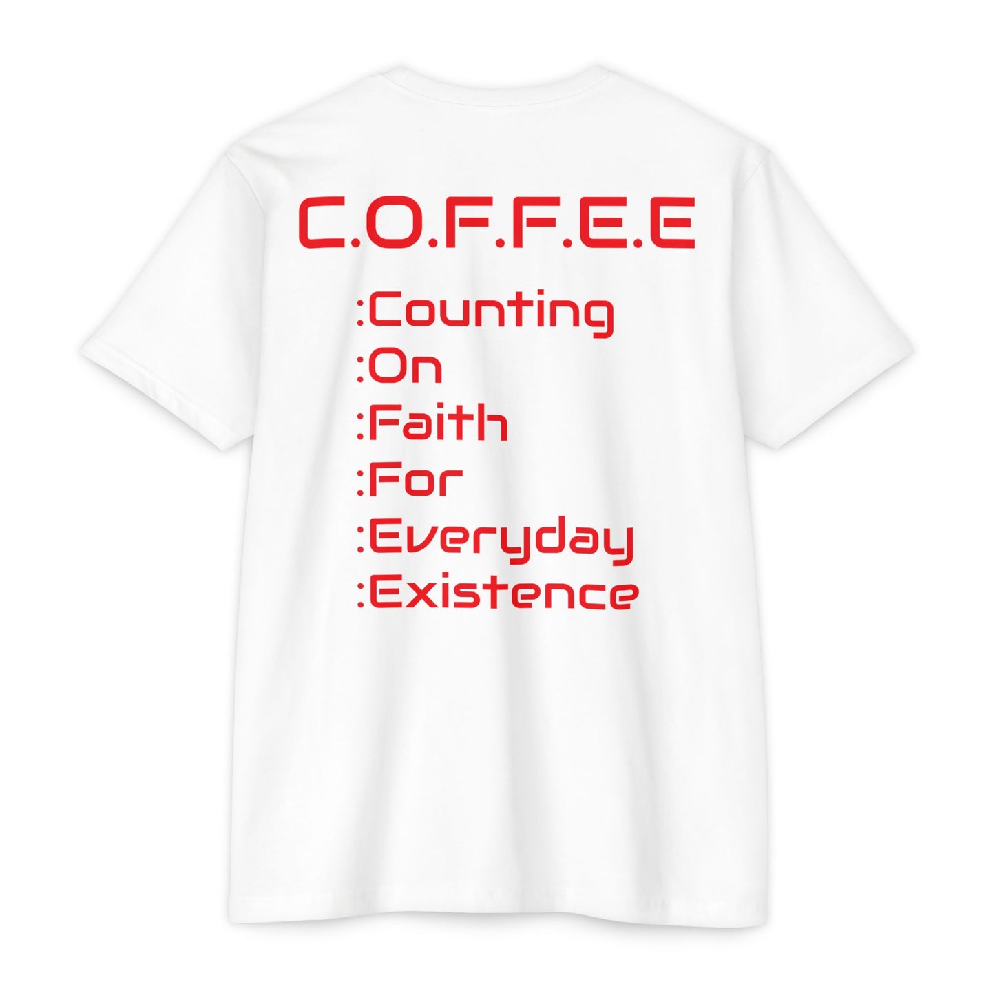Adult Coffee Christian Red Words Only Blended