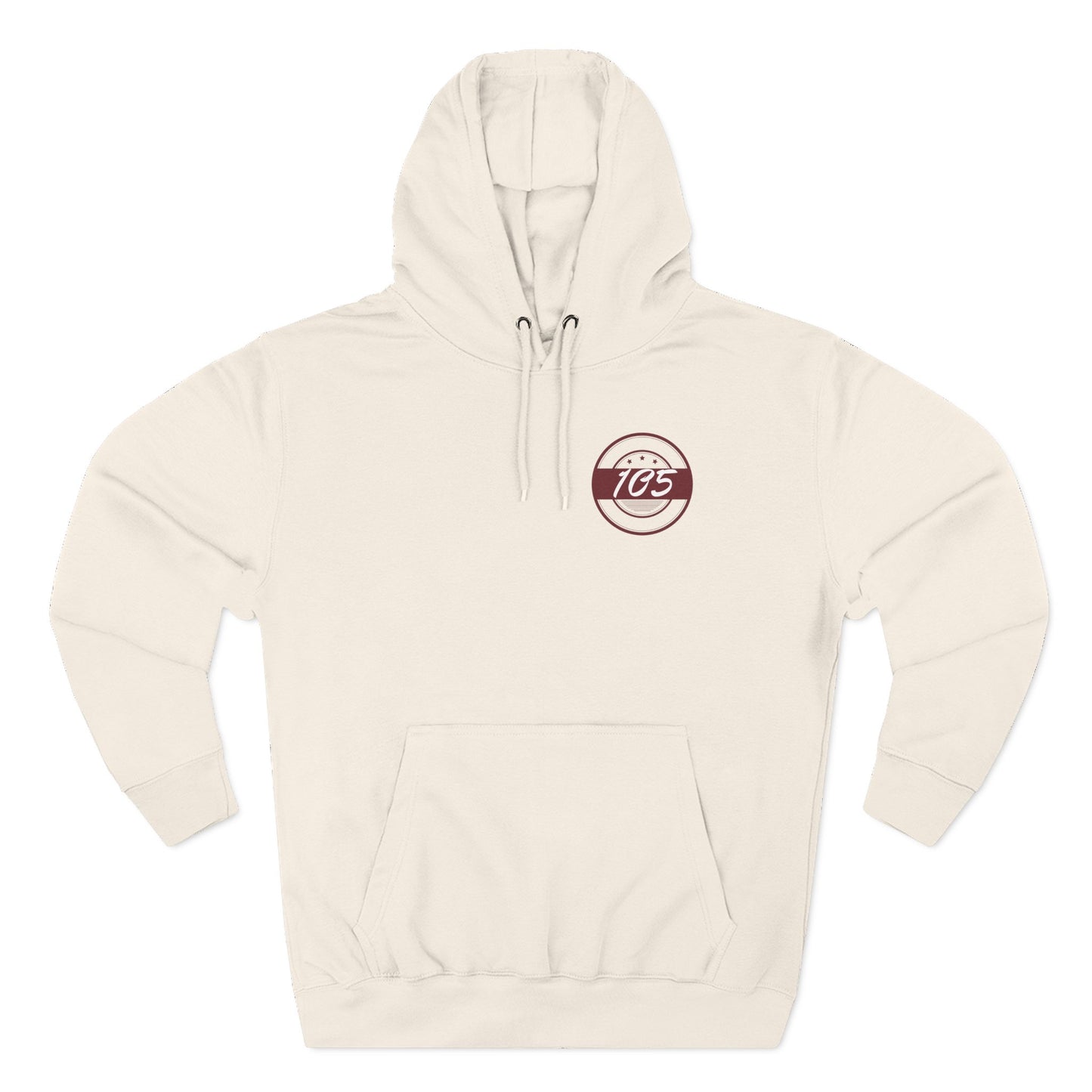 Adult 105 Christian Marron and White Letters Hoodie