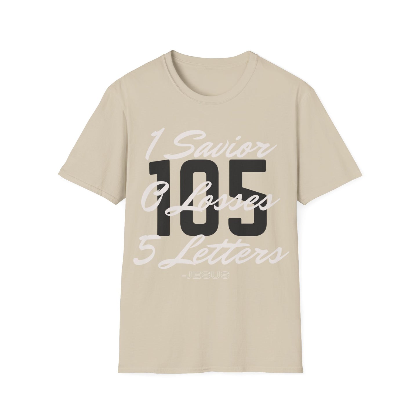 Adult 105 Christian White and Black Letters