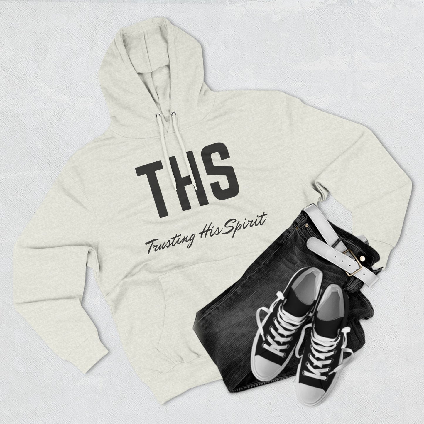 Adult THS Christian Black Letters Hoodie