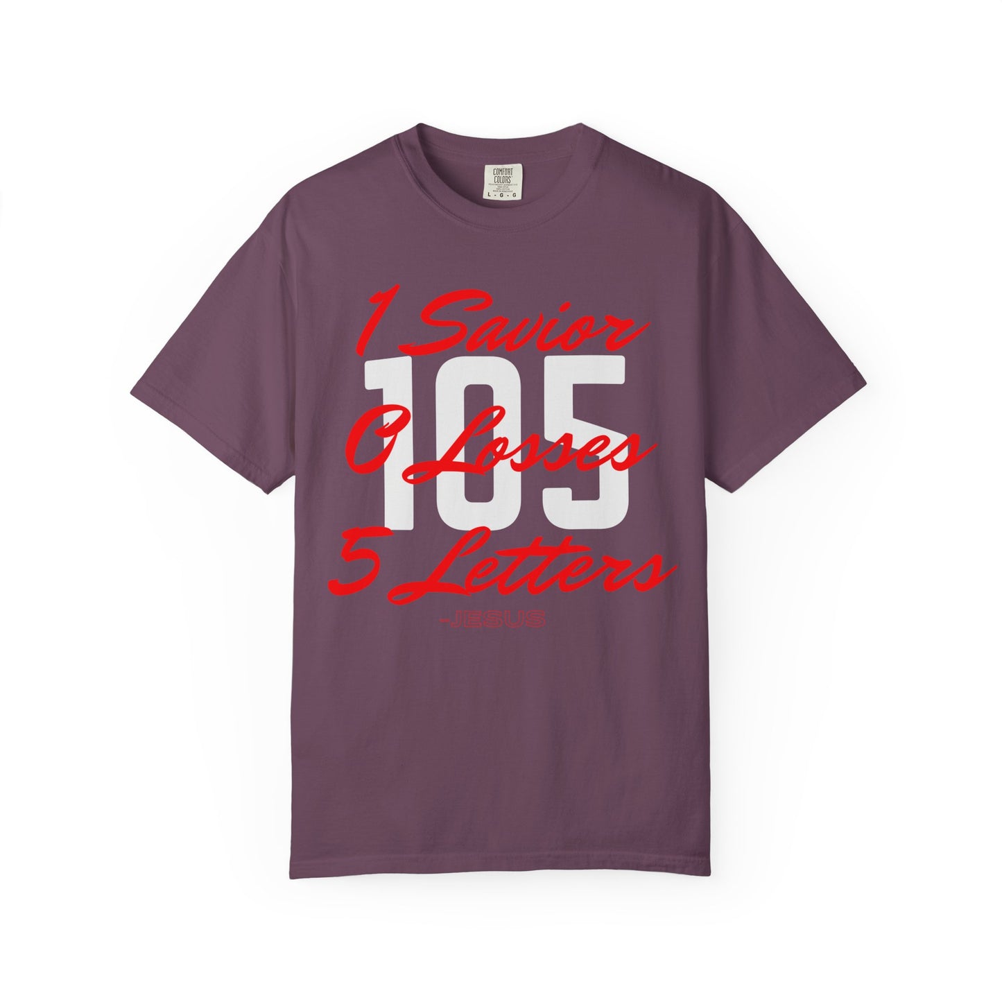 Adult 105 Christian Red and White Letters