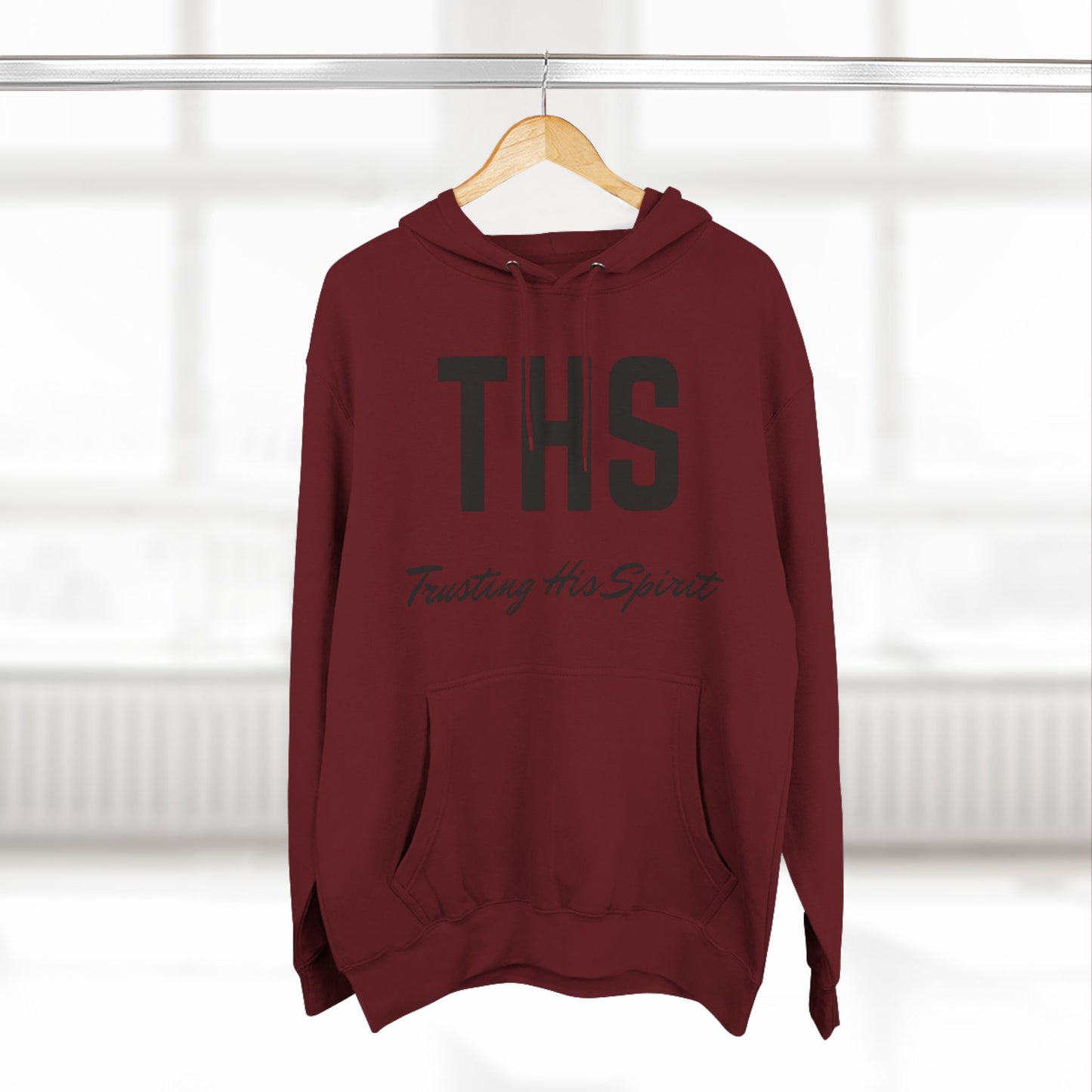 Adult THS Christian Black Letters Hoodie