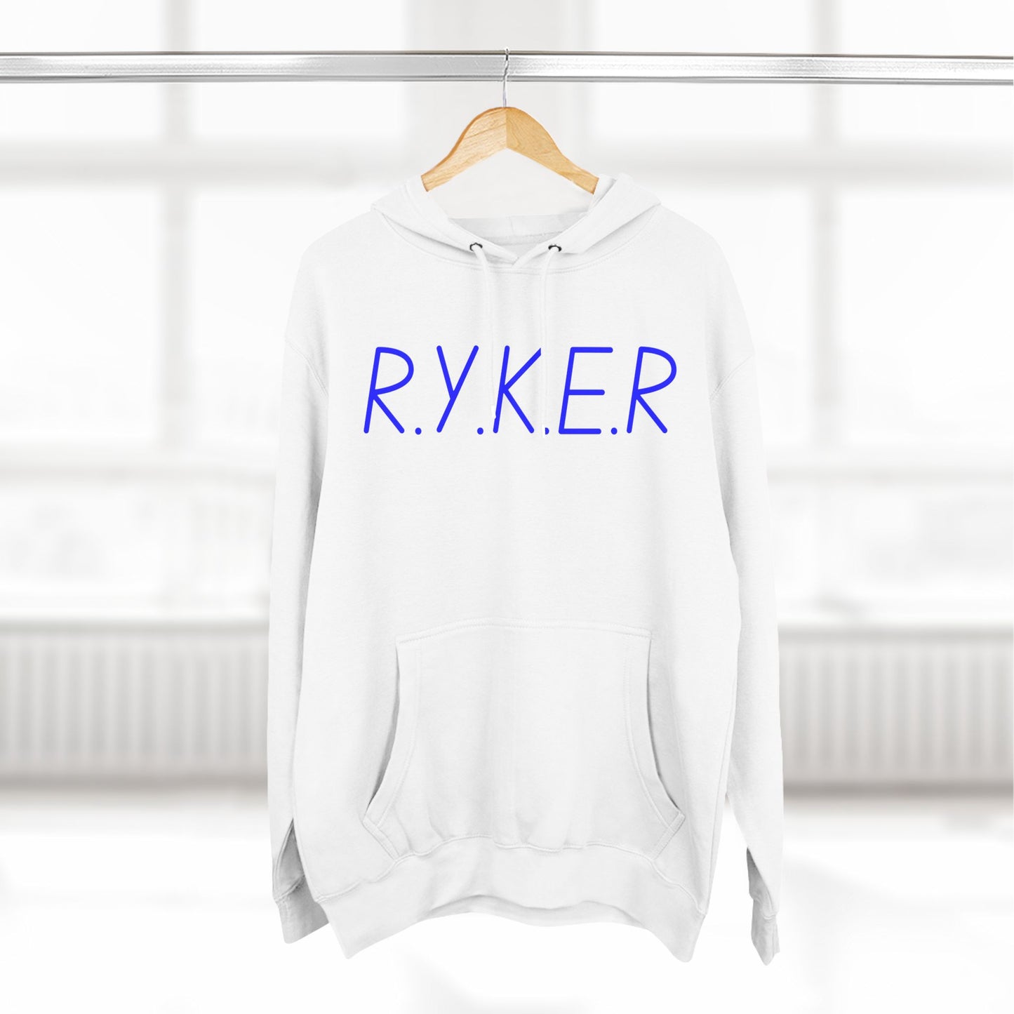RYKER Christian Blue Letters Hoodie
