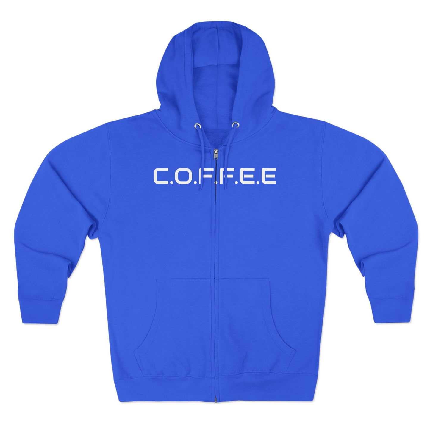 Adult Coffee Christian White Letters & Image Hoodie Zipper