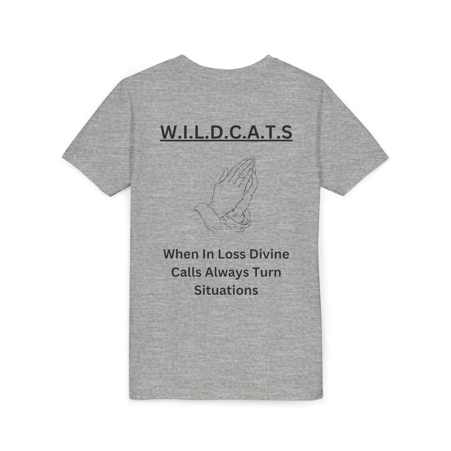 Youth Wildcats Christian Black Letters & Picture