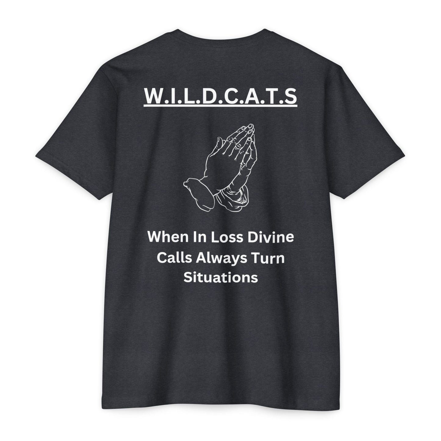 Wildcats Christian White Letters & Picture