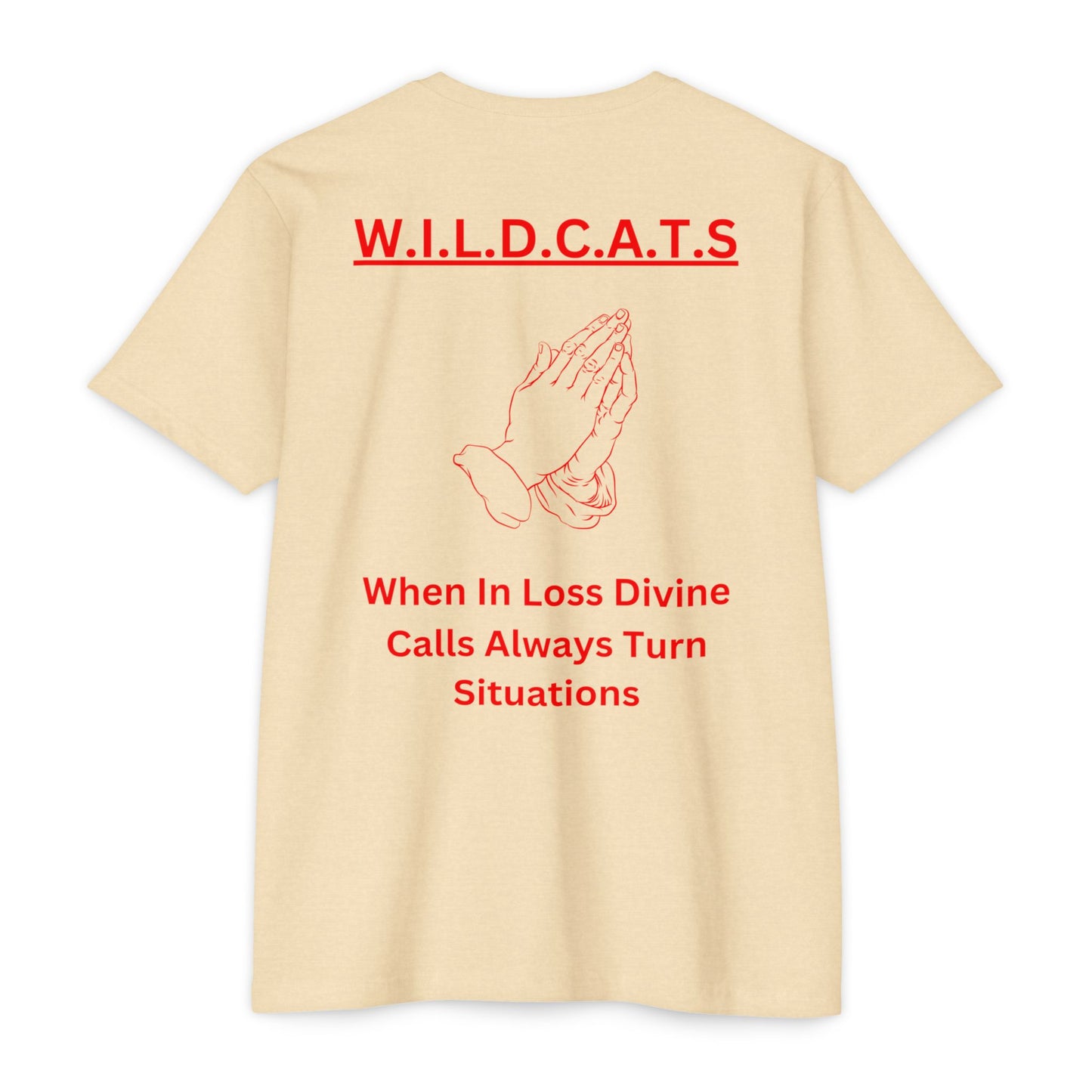 Wildcats Christian Red Letters & Picture