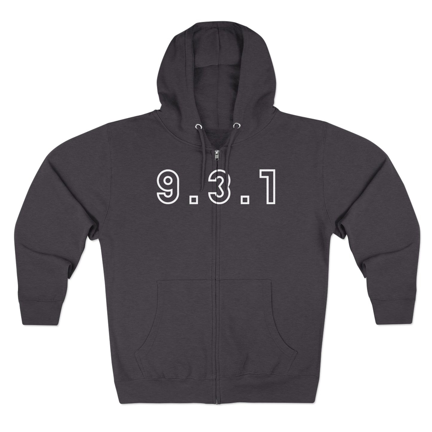 931 White Hoodie Zipper
