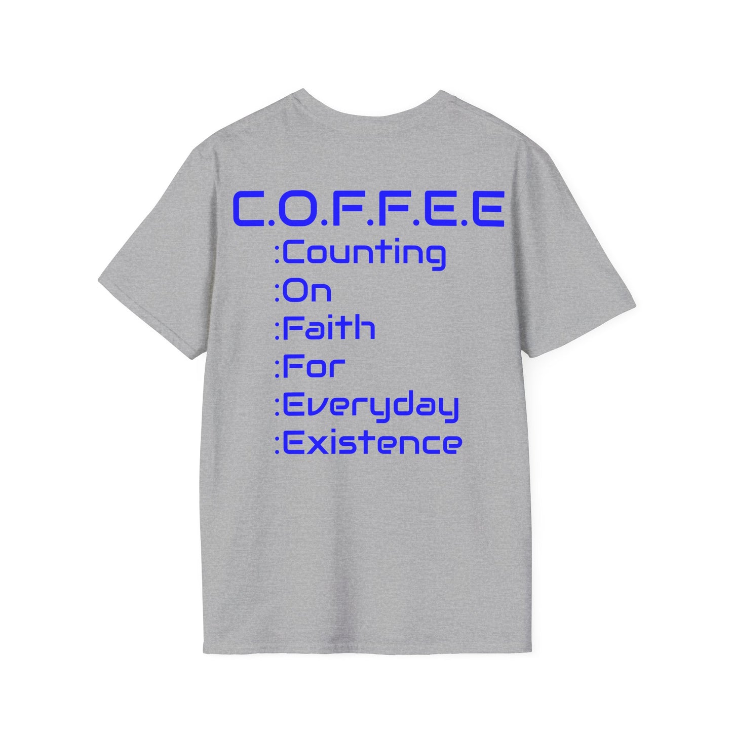 Adult Coffee Christian Blue Words Only