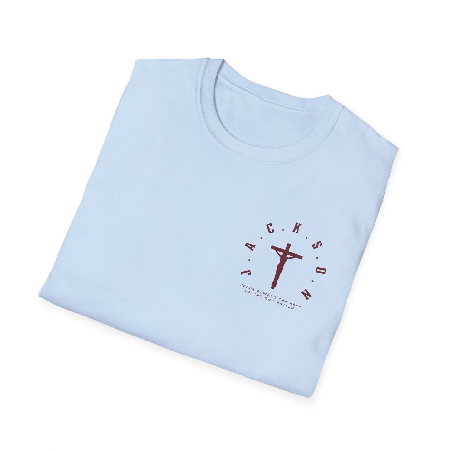 Jackson Believing Christian Marron Letters & Cross