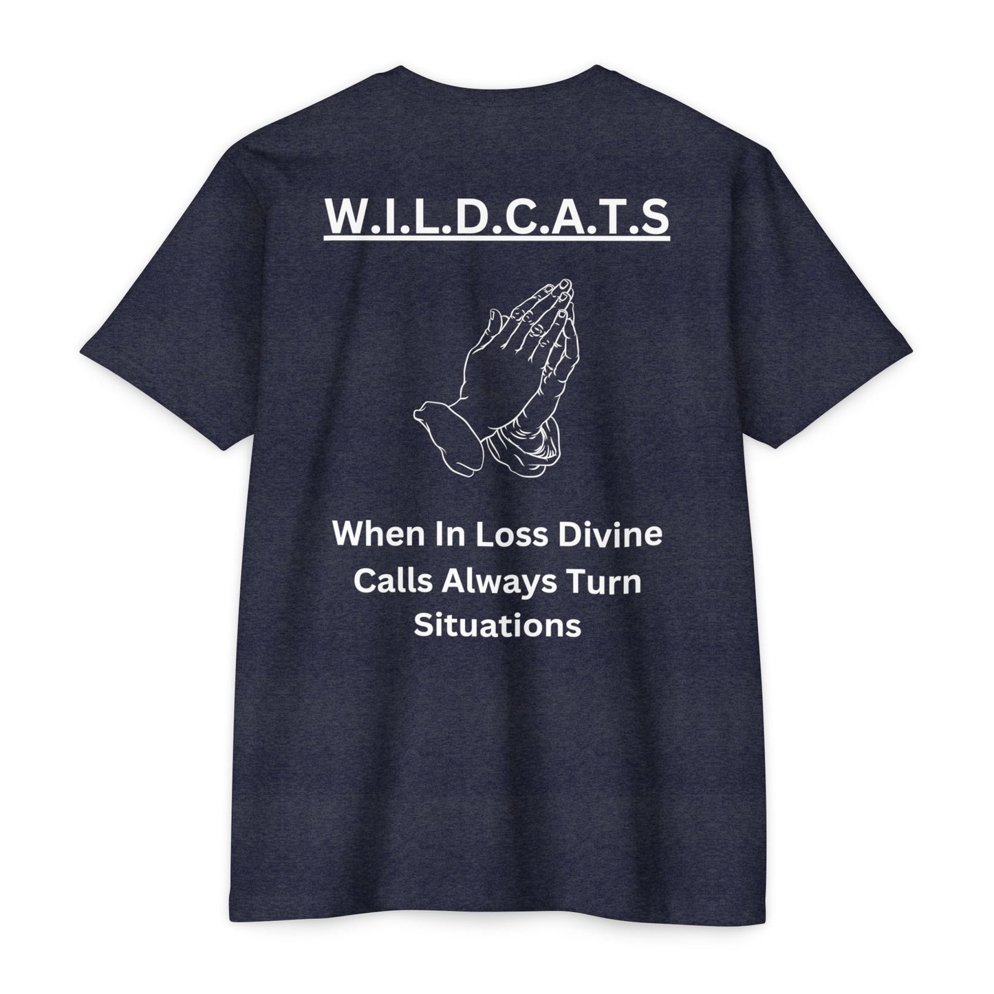 Wildcats Christian White Letters & Picture
