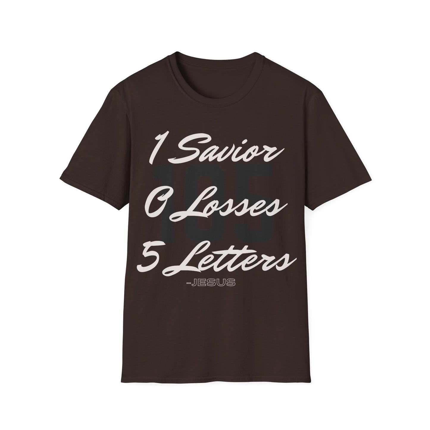 Adult 105 Christian White and Black Letters