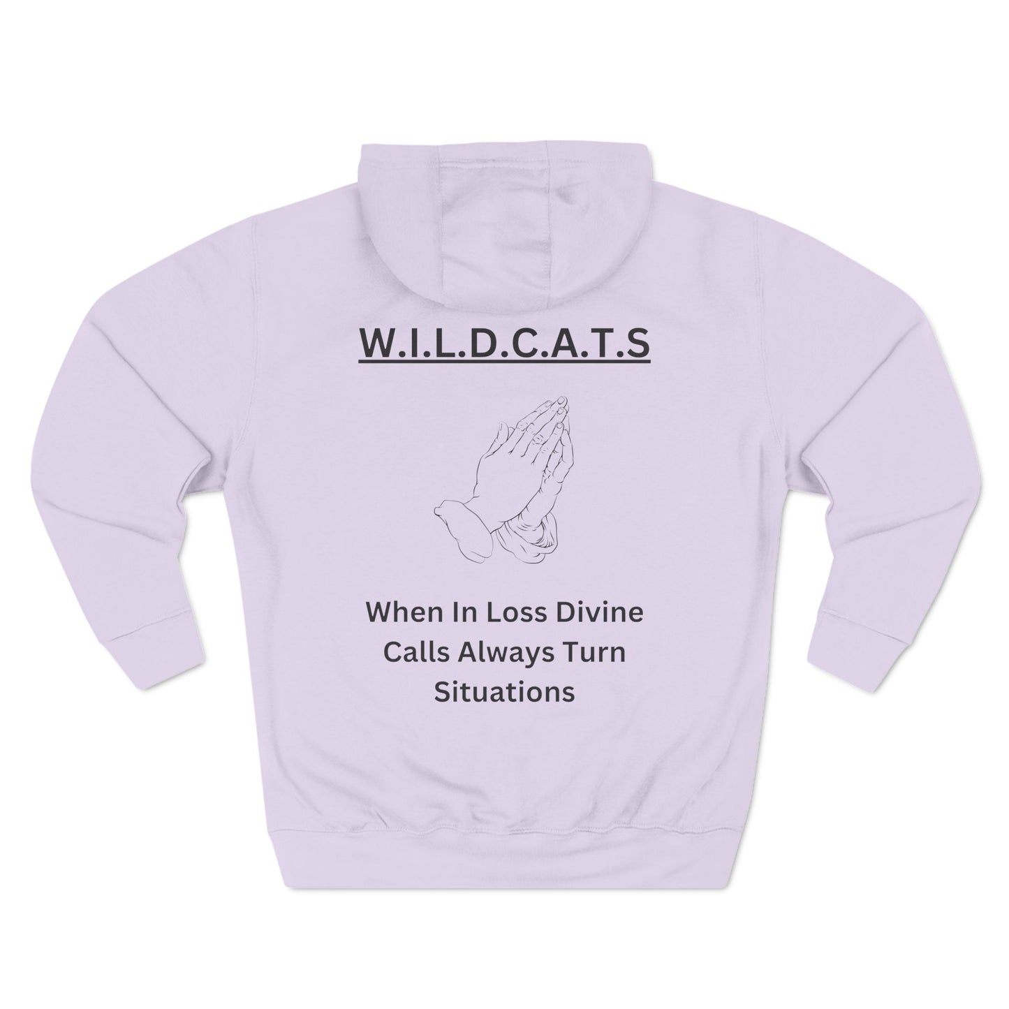 Wildcats Christian Black Letters & Picture Hoodie