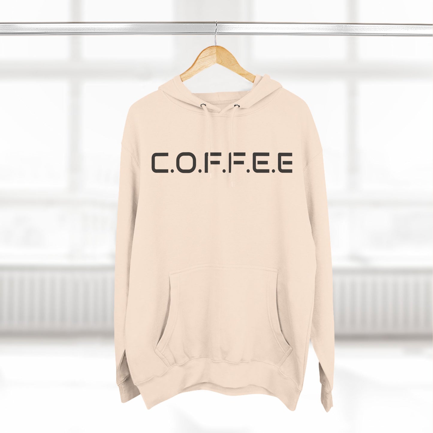 Adult Coffee Christian Black Words Only Hoodie