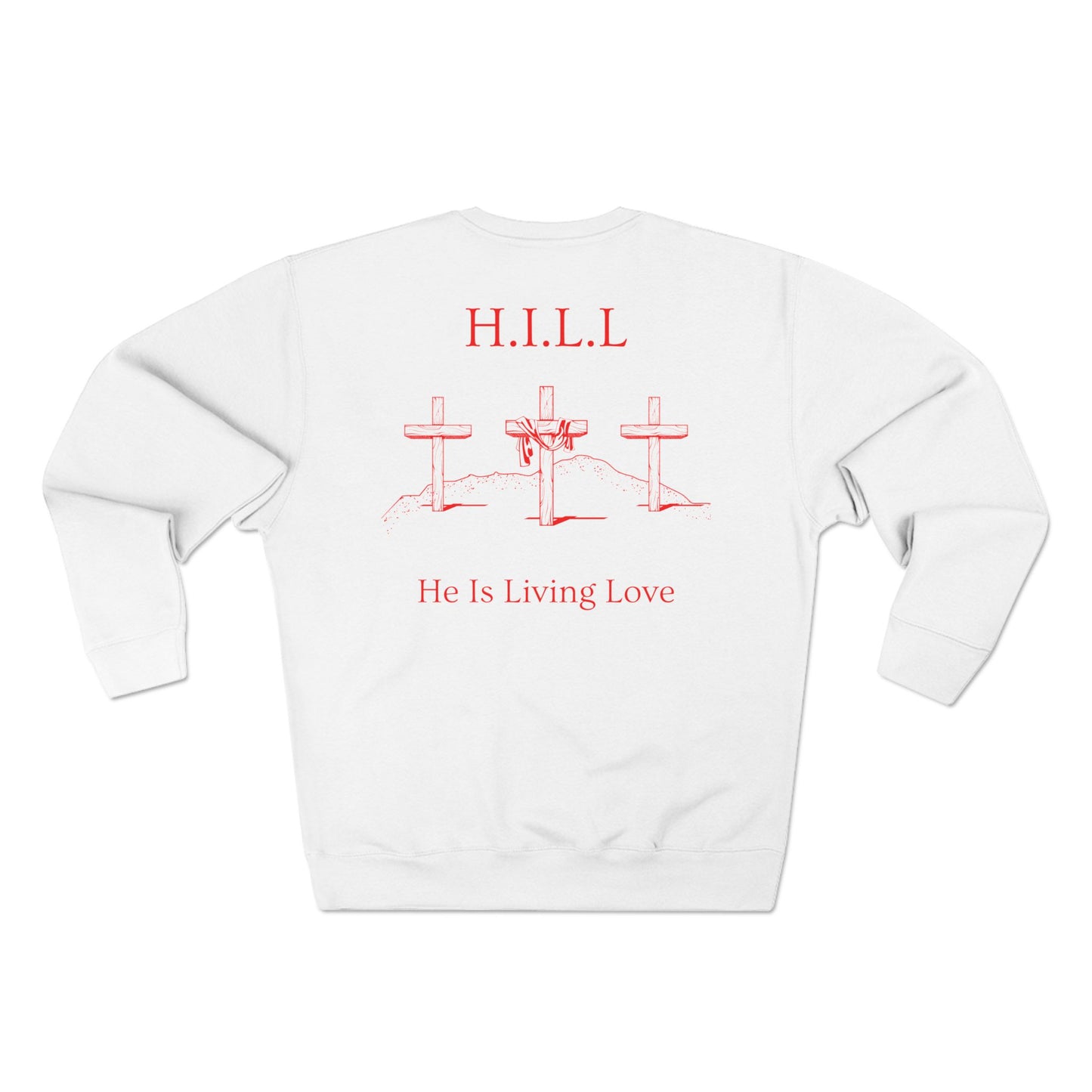 Hill Christian Red Words Crewneck