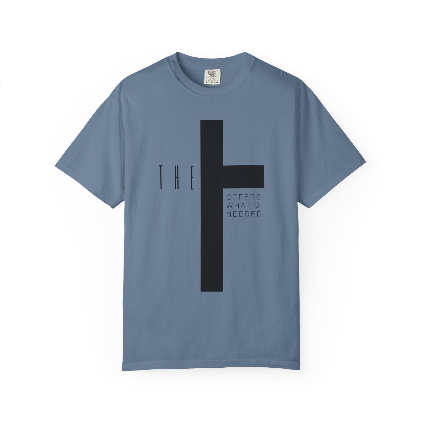 Adult T-Town Christian Black Letters & Cross