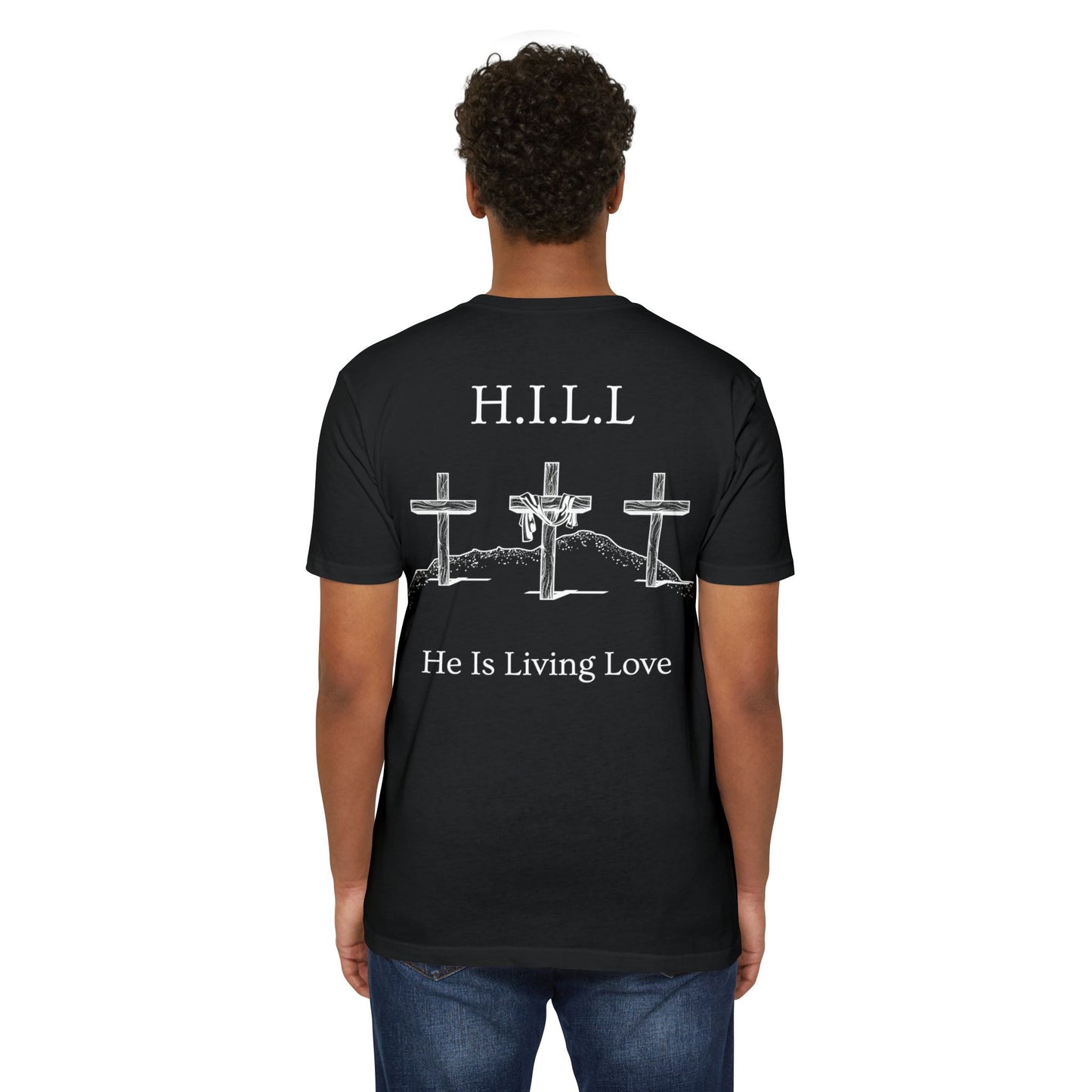 Adult Hill Christian White Words Premium tee