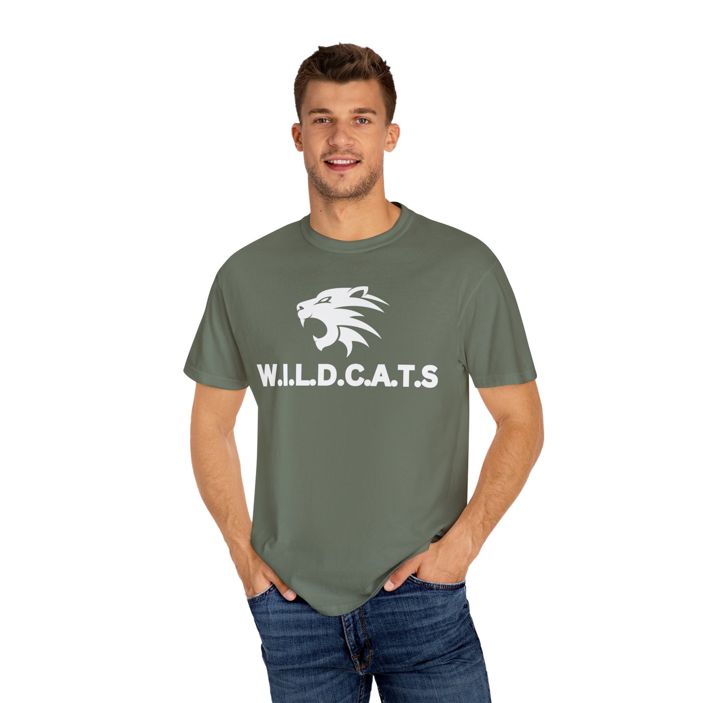Wildcats Christian White Letters & Image Specialty