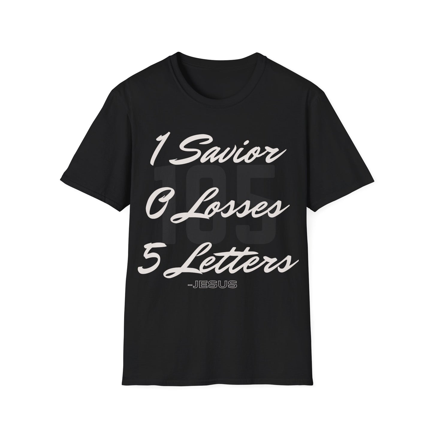 Adult 105 Christian White and Black Letters
