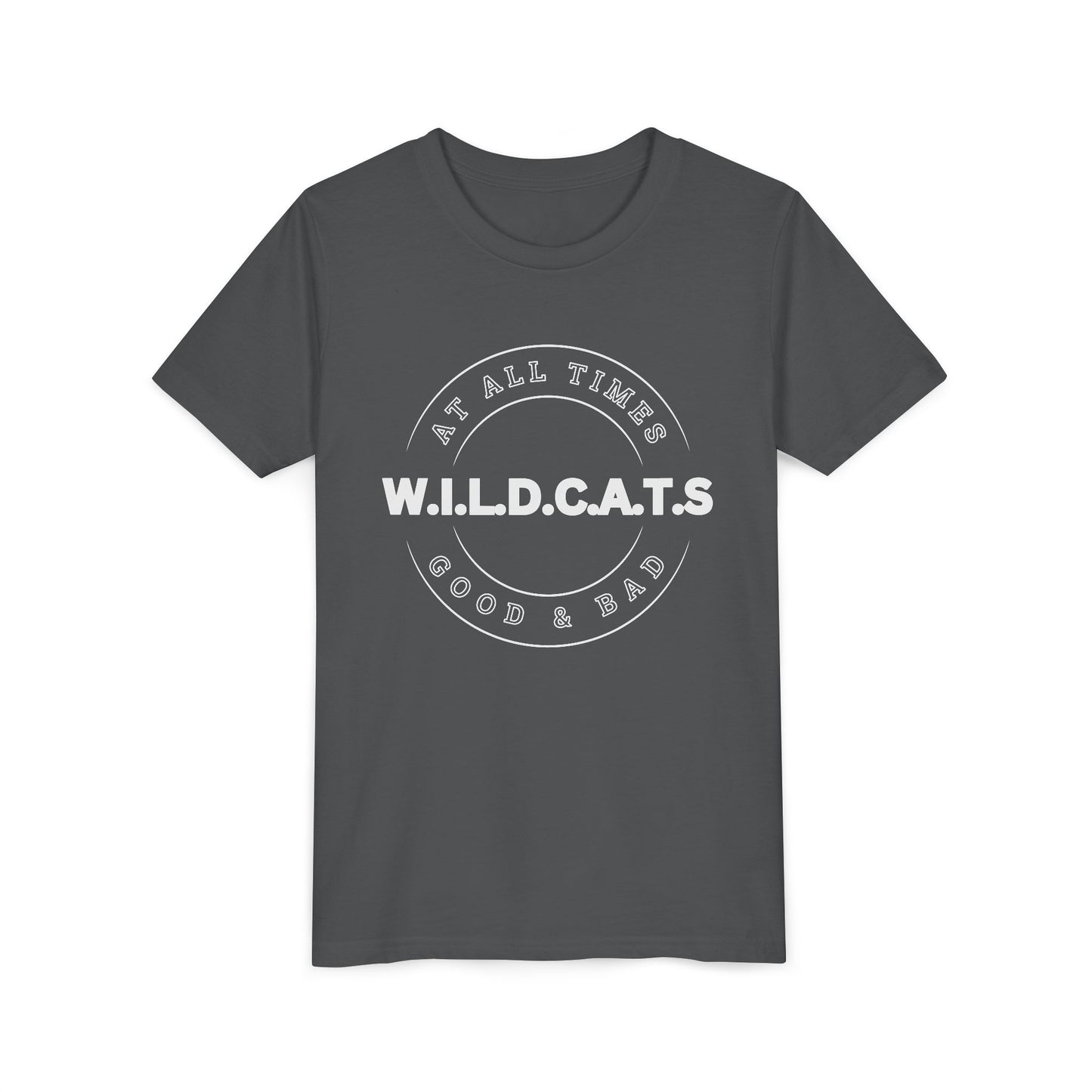 Youth Wildcats Christian White Letters & Picture