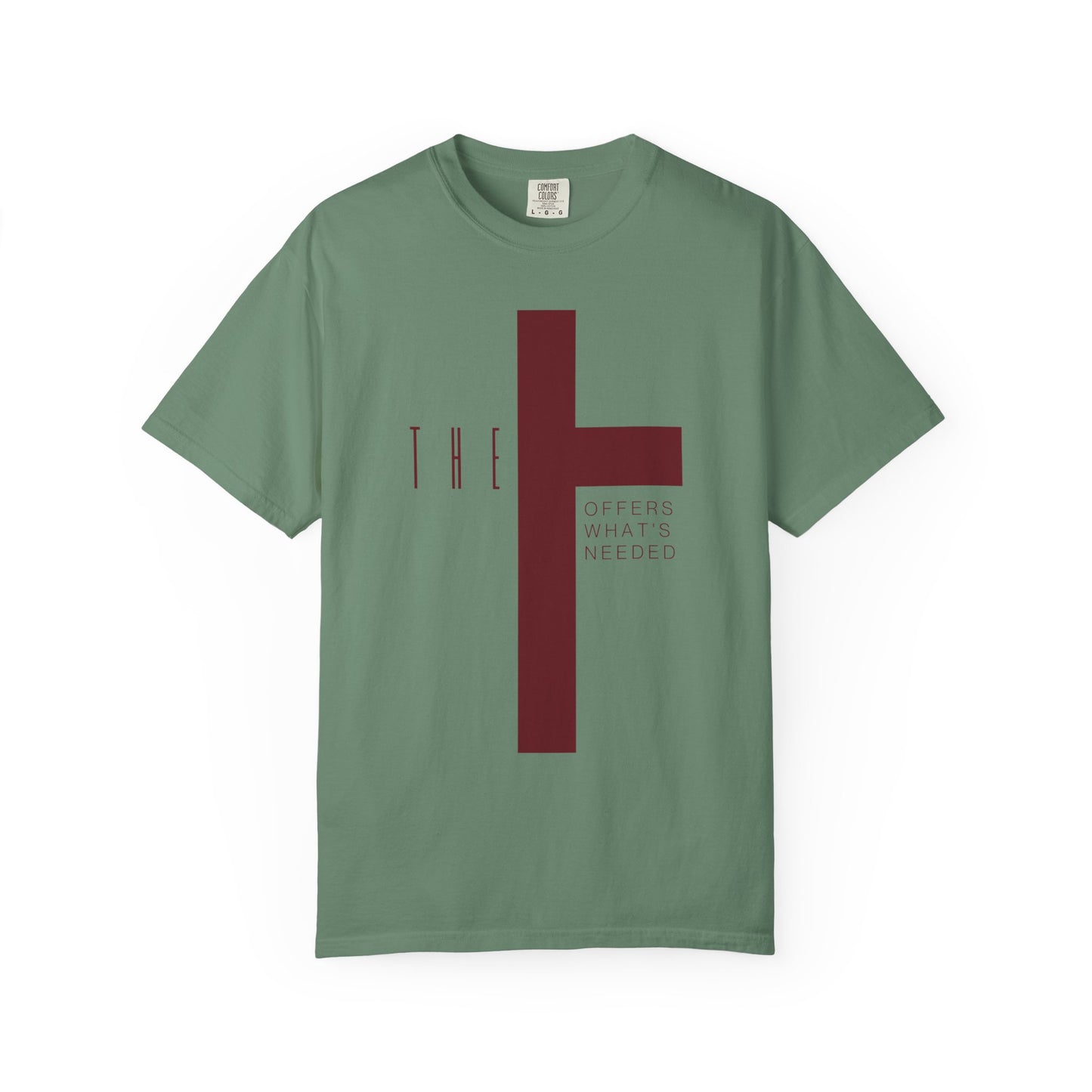 Adult T-Town Christian Marron Letters & Cross