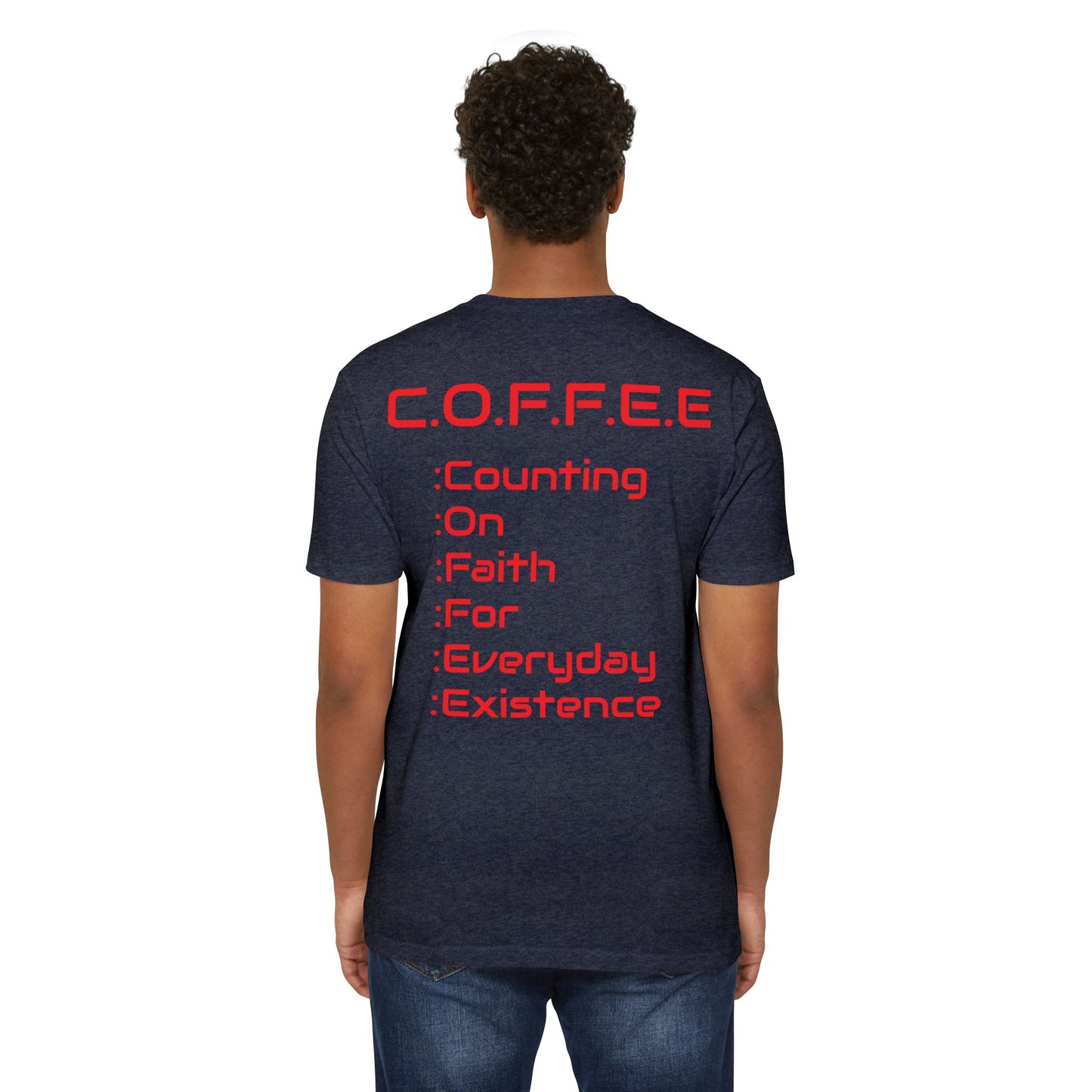 Adult Coffee Christian Red Words Only Blended