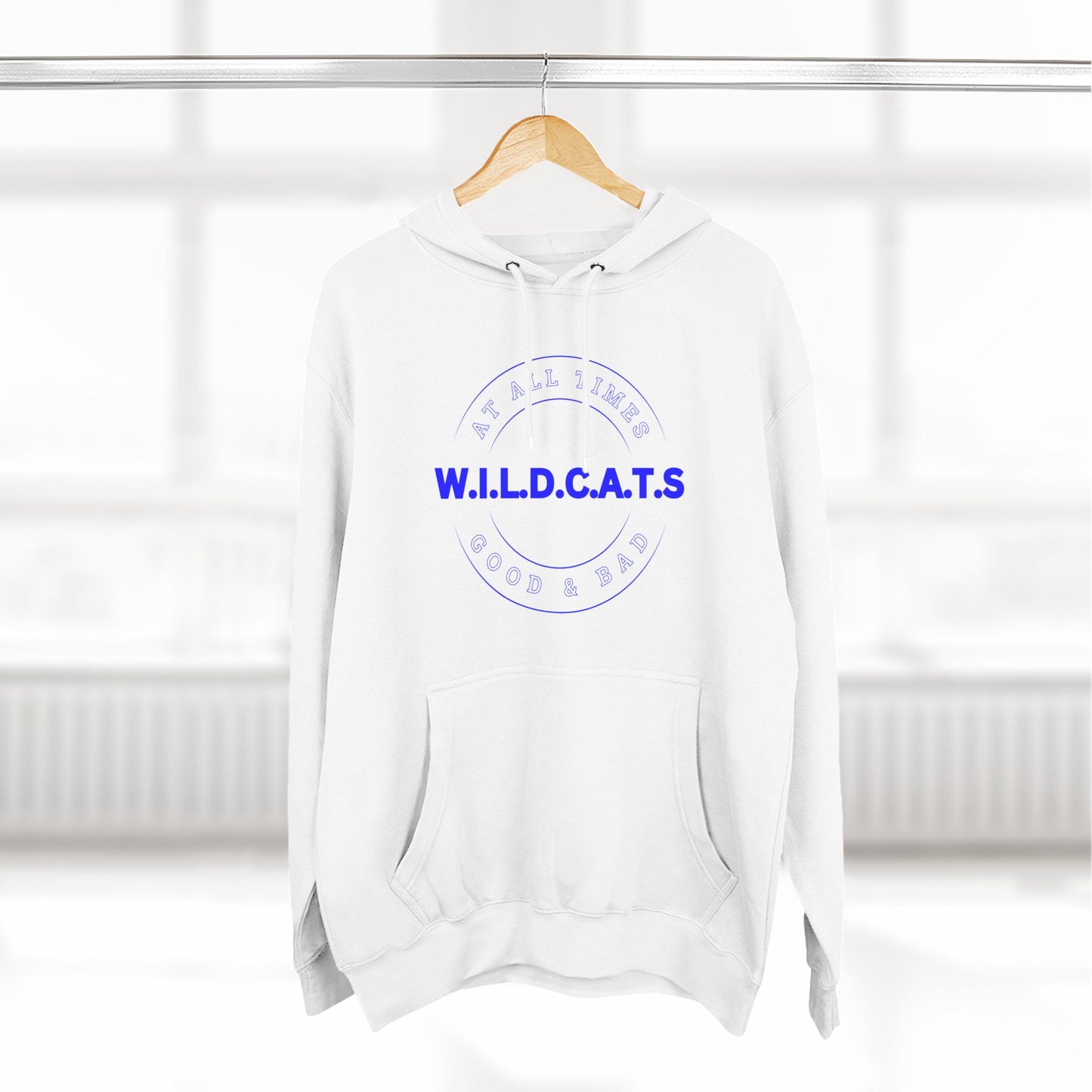 Wildcats Christian Blue Letters & Picture Hoodie