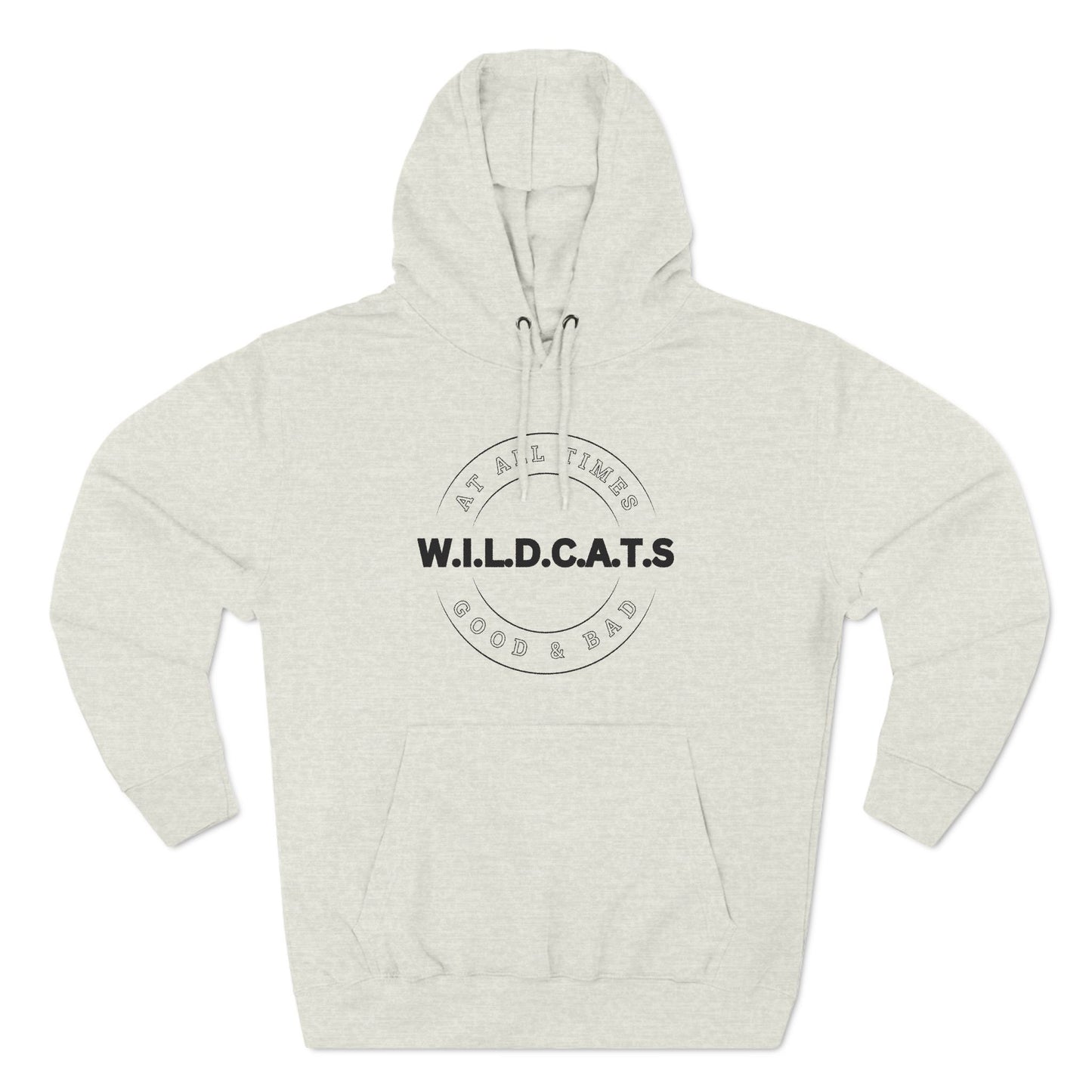 Wildcats Christian Black Letters & Picture Hoodie