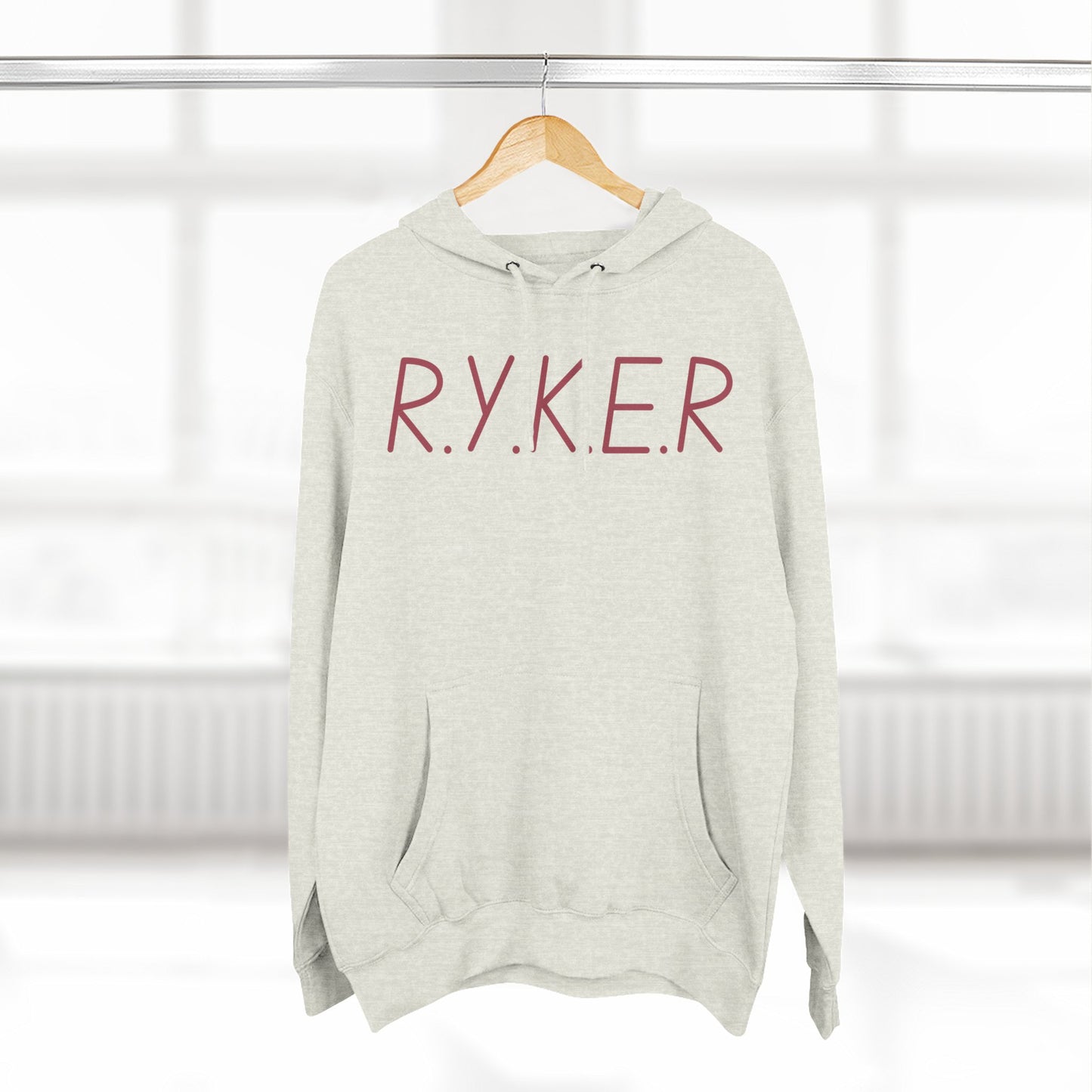RYKER Christian Marron Letters Hoodie