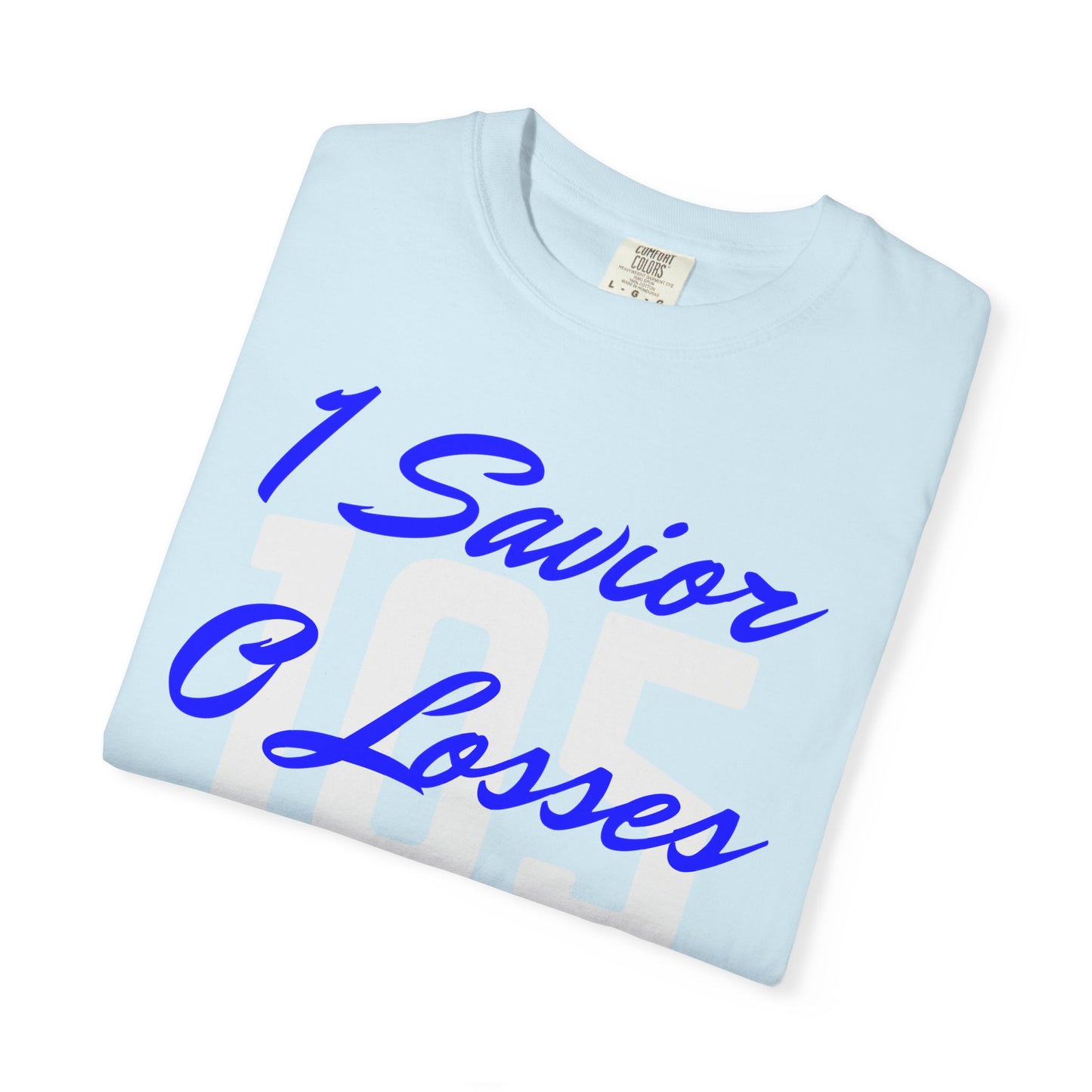 Adult 105 Christian Blue and White Letters