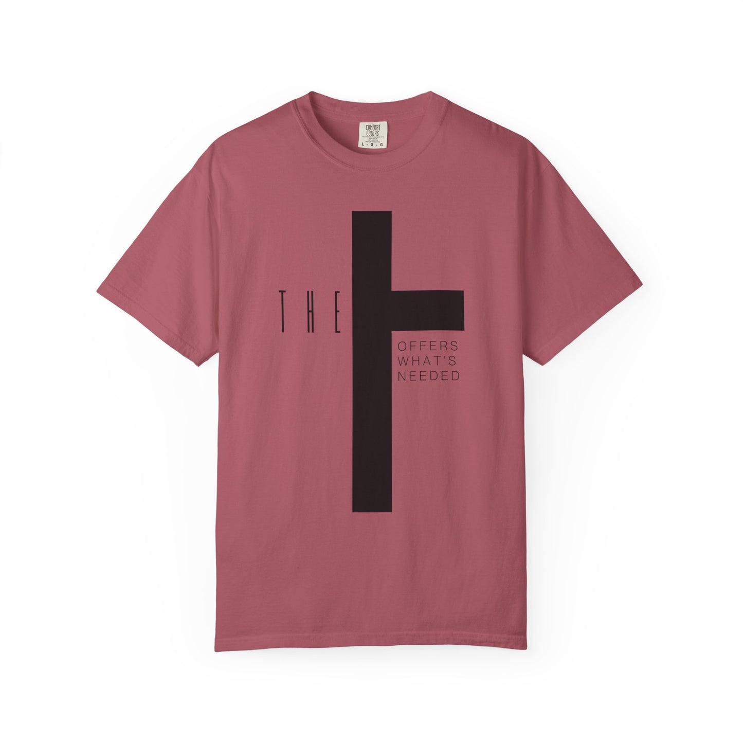 Adult T-Town Christian Black Letters & Cross