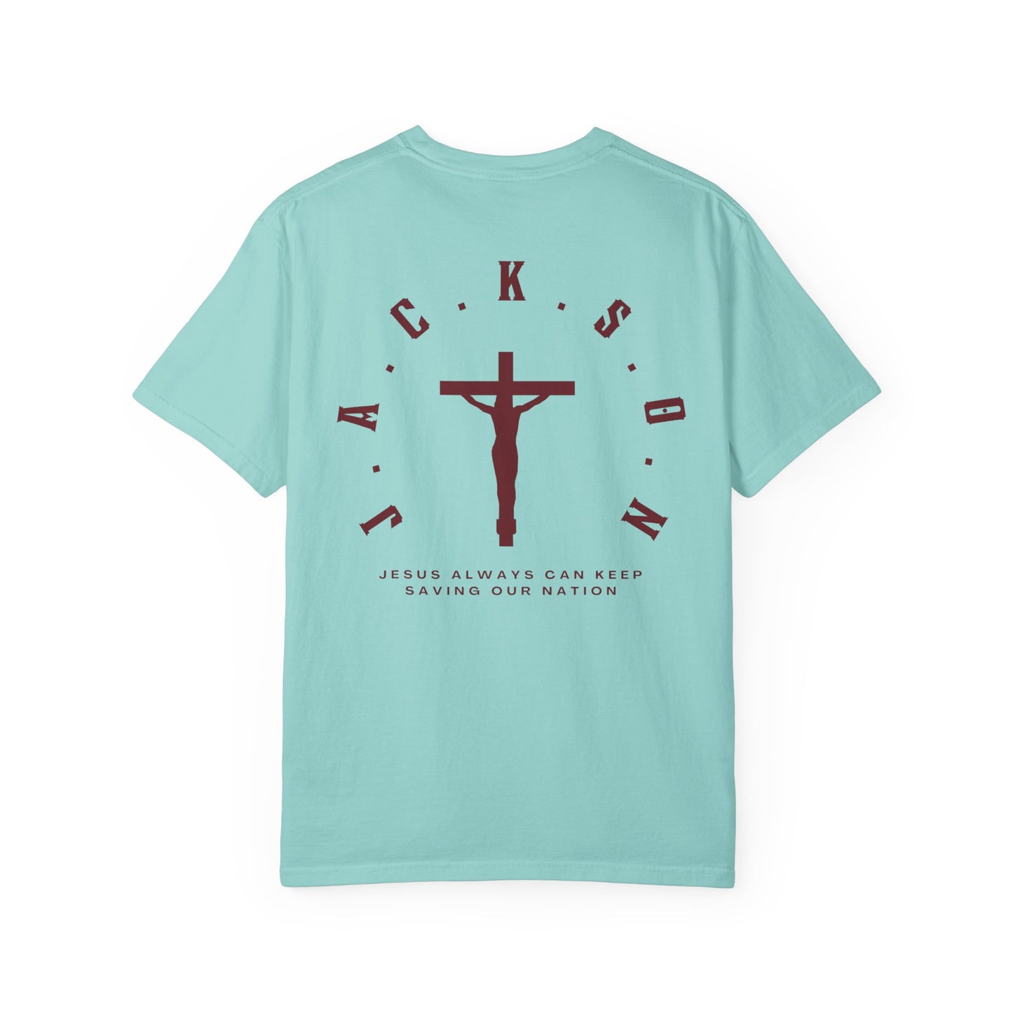 Jackson Believing Christian Marron Letters & Cross