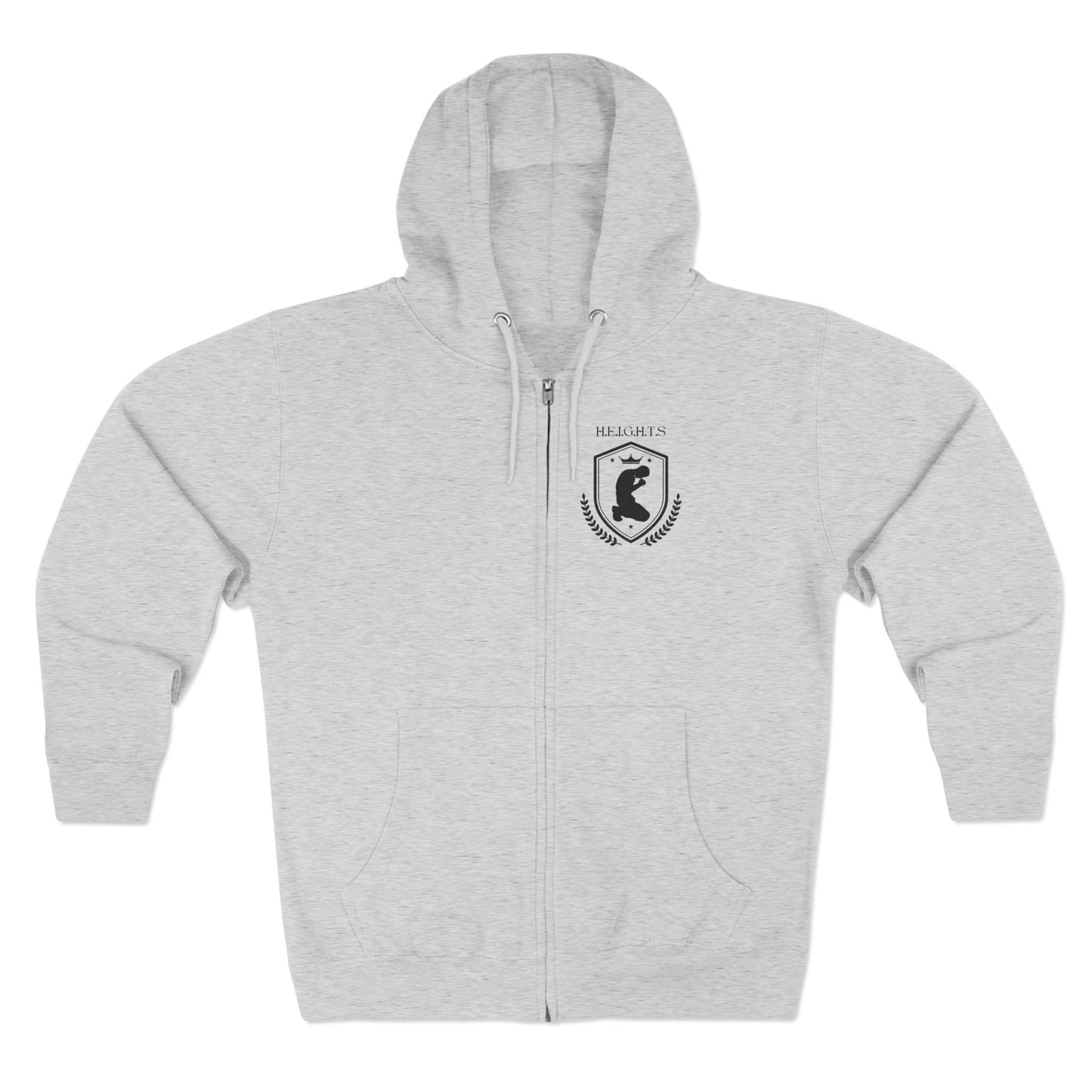 Heights Black Hoodie Zipper