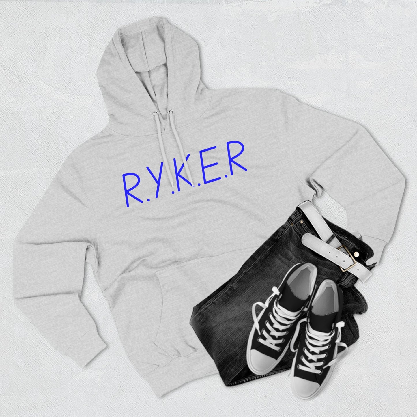 RYKER Christian Blue Letters Hoodie