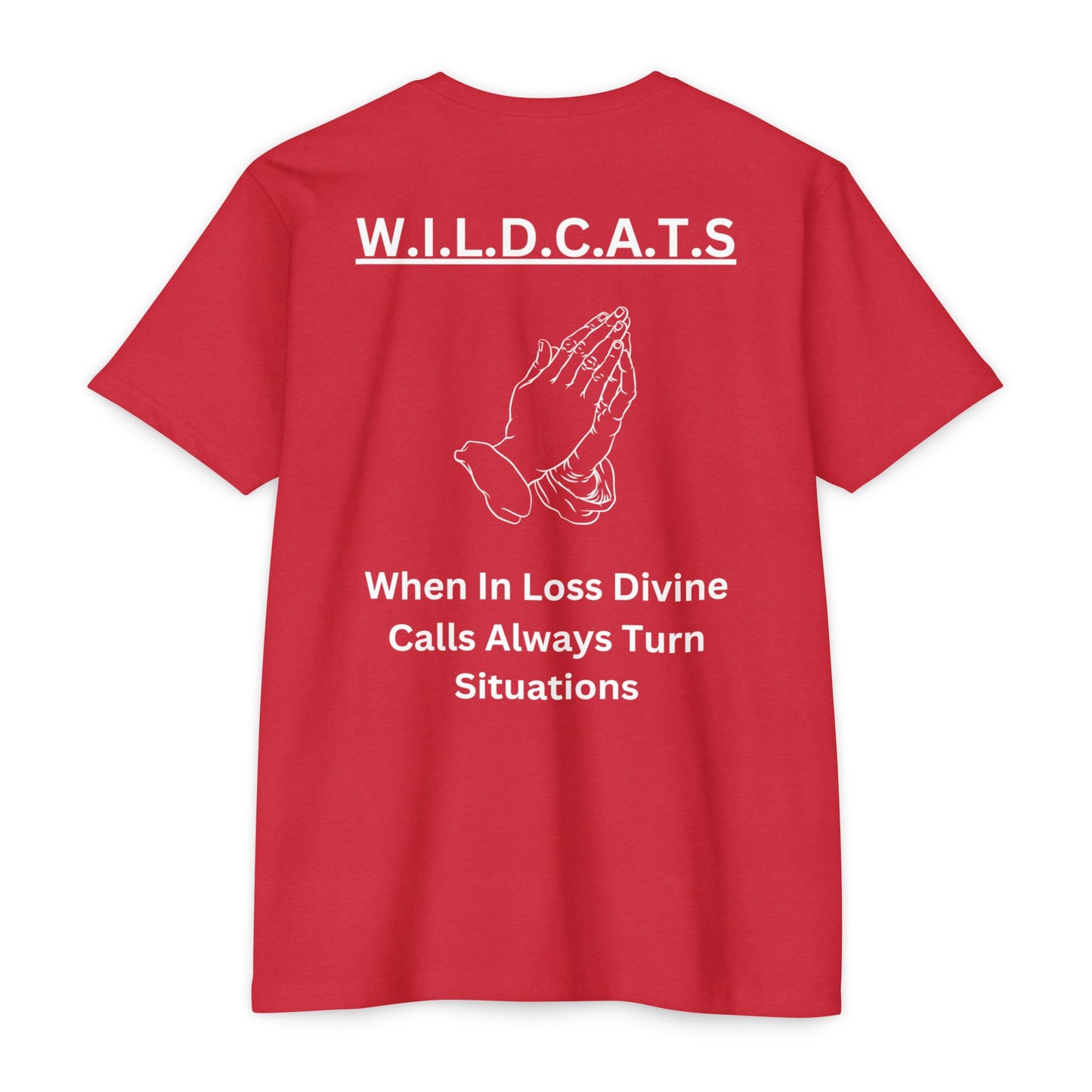 Wildcats Christian White Letters & Picture