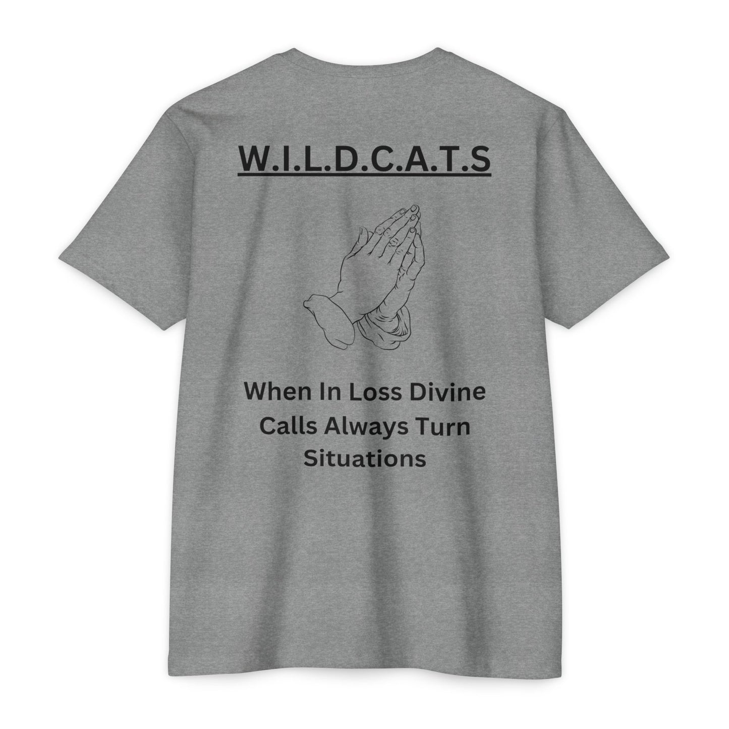 Wildcats Christian Black Letters & Picture