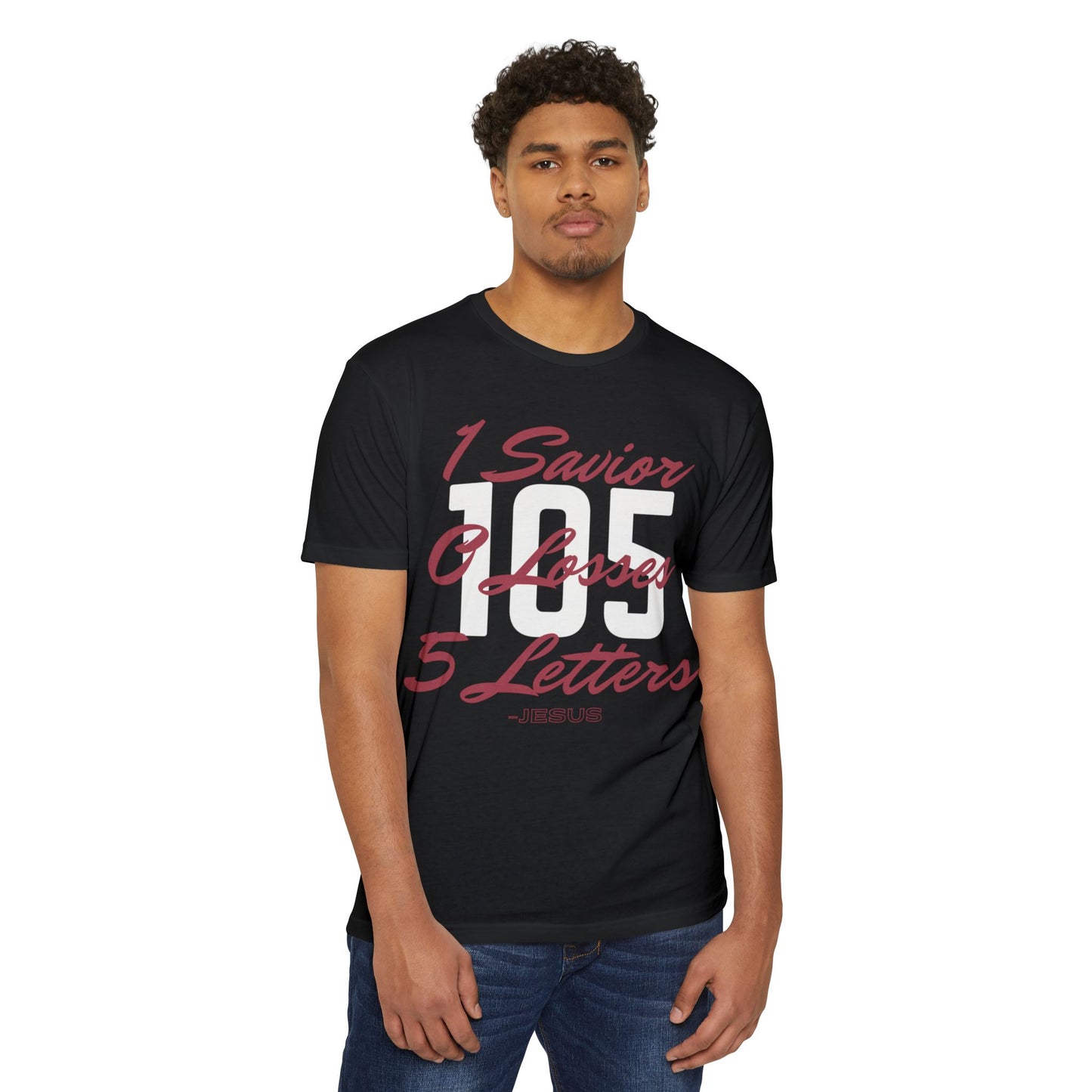 Adult 105 Christian Marron and White Letters Blended