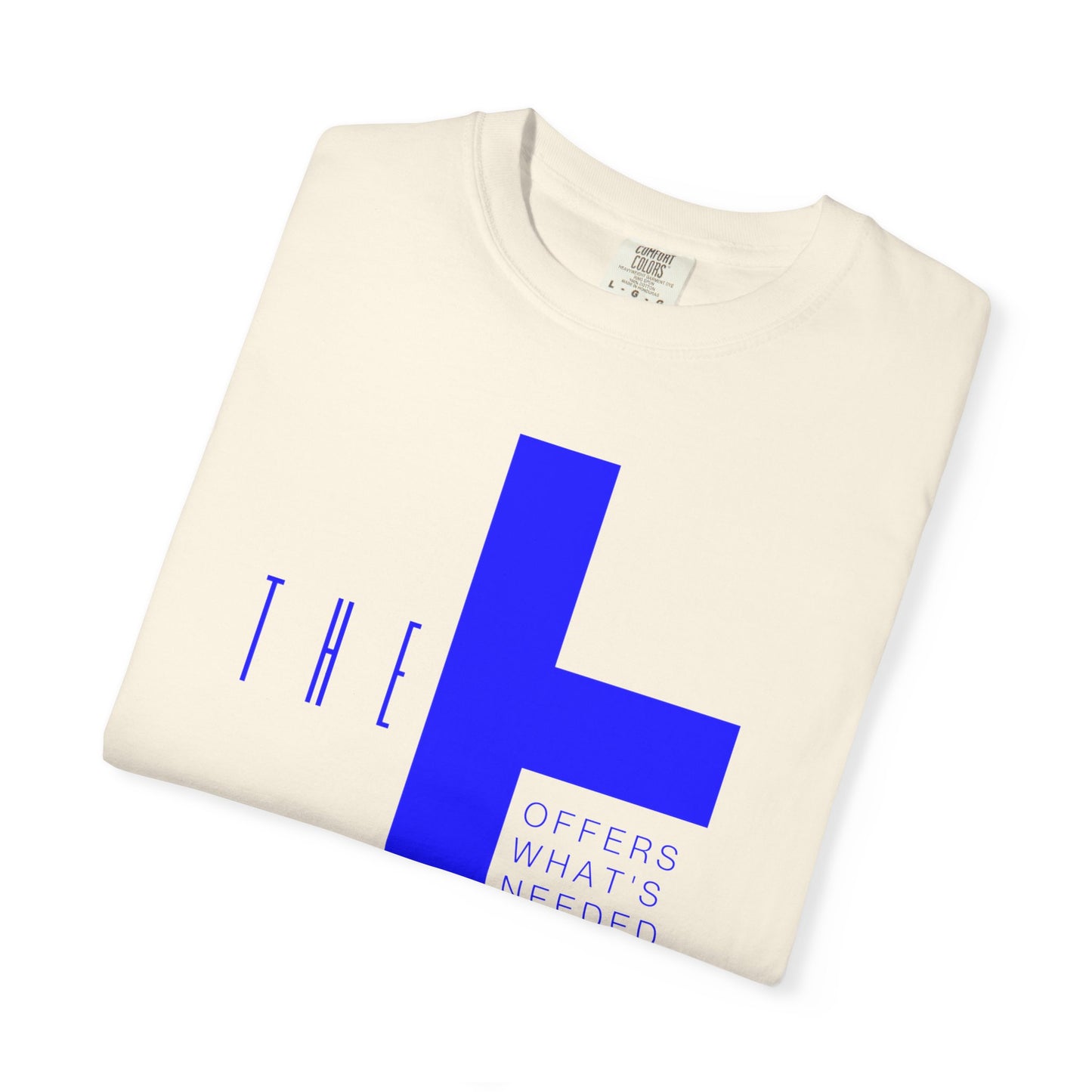 Adult T-Town Christian Blue Letters & Cross