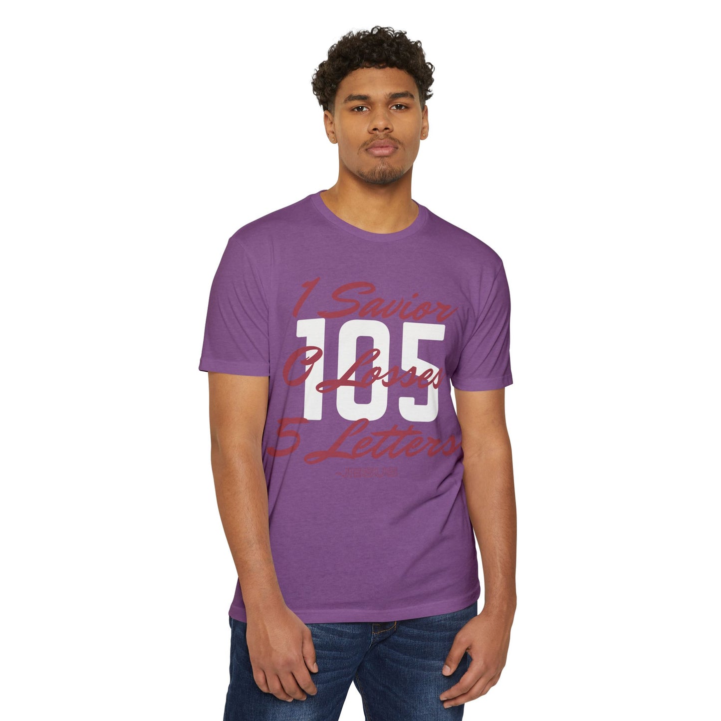 Adult 105 Christian Marron and White Letters Blended