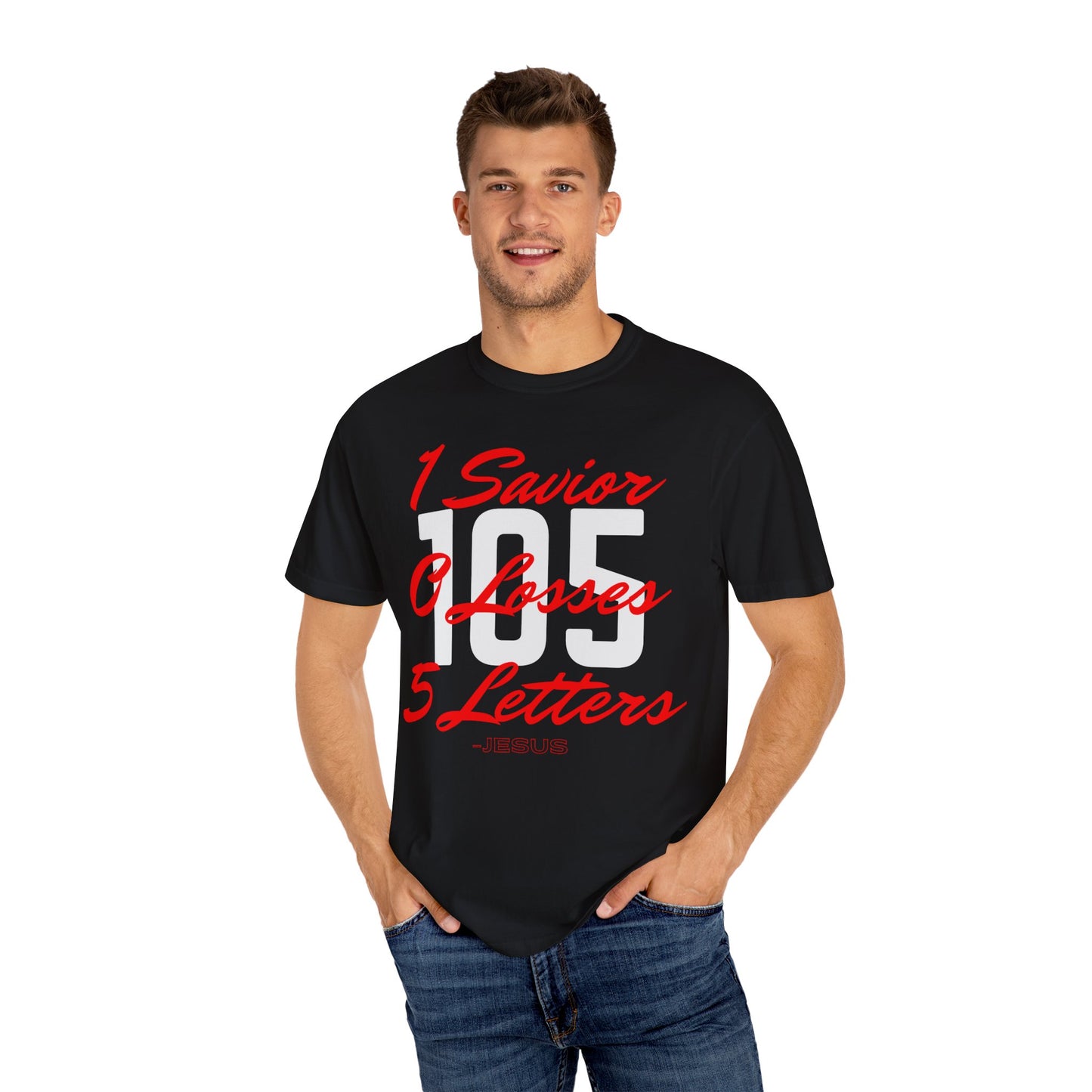 Adult 105 Christian Red and White Letters
