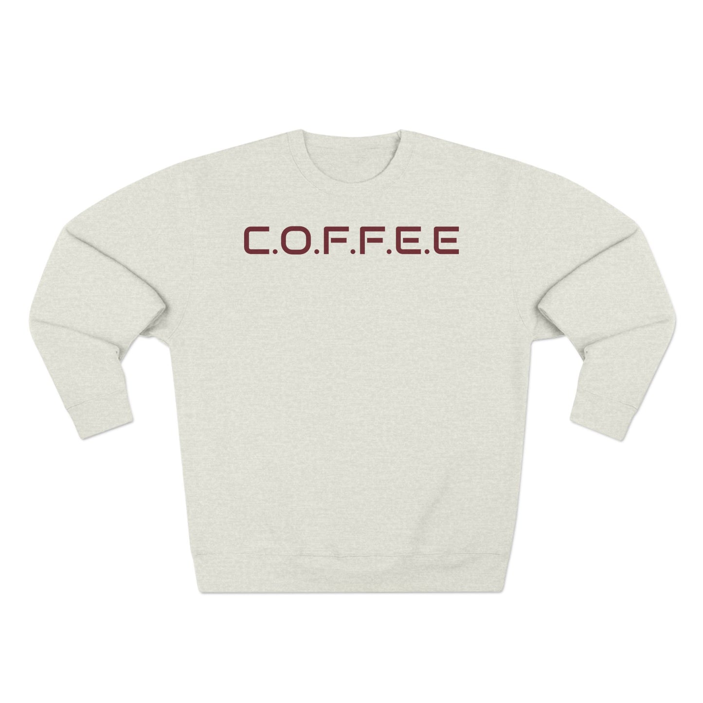 Adult Coffee Christian Marron Words Only Crewneck