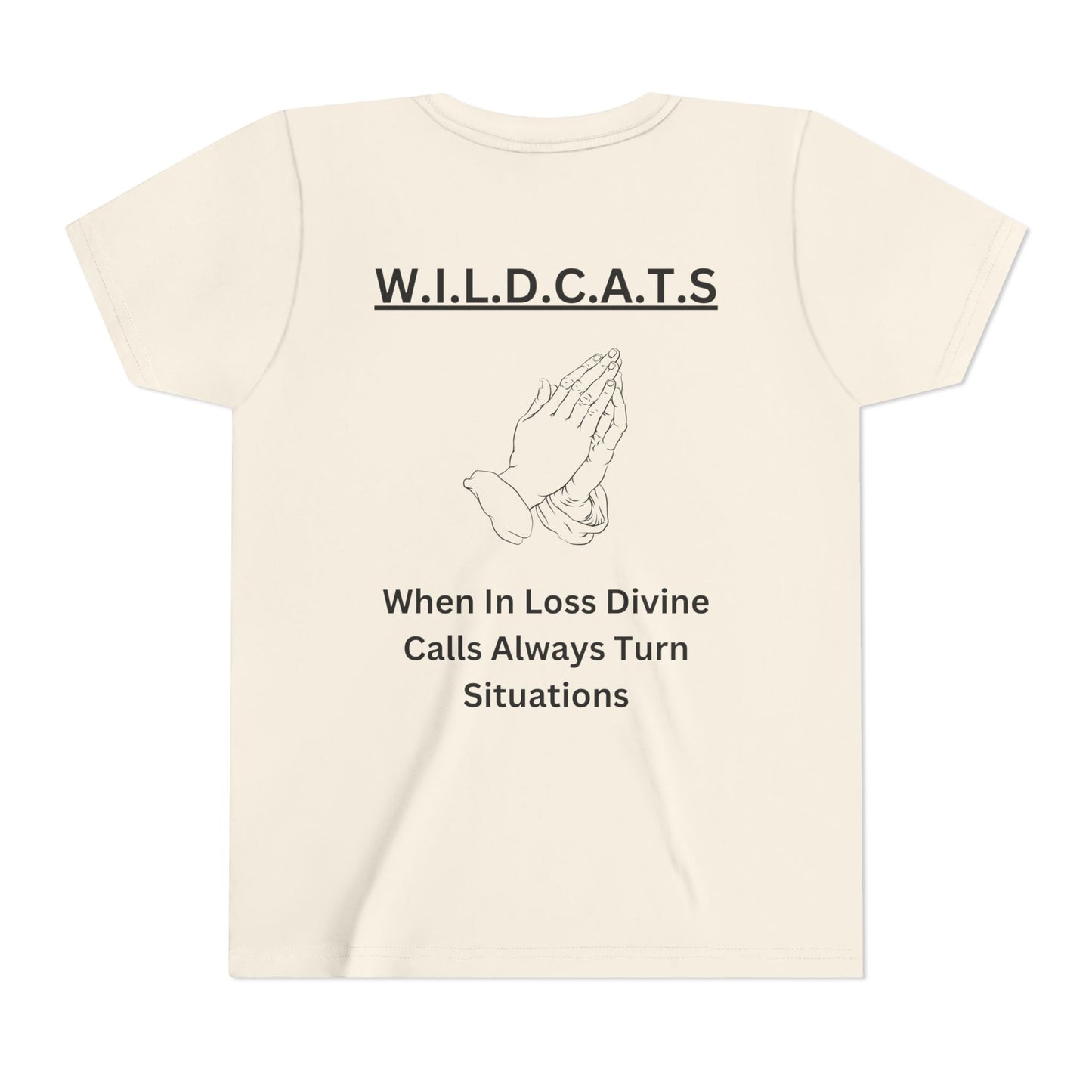 Youth Wildcats Christian Black Letters & Picture